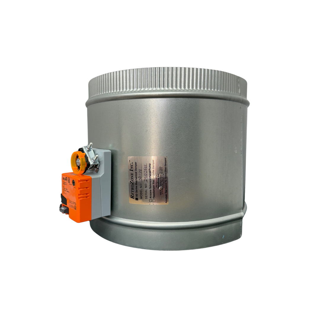 SD 14″ Belimo 3 wire Motorized 24v round zone control damper
