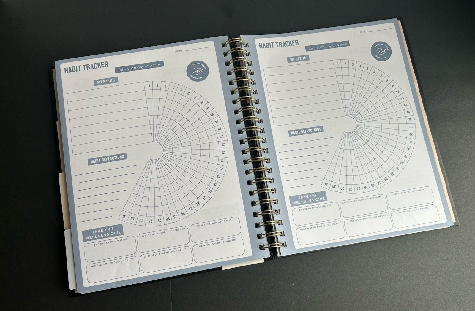 Undated Pembrook Wellness Planner Guided Fitness Workout Tracker Book Journal