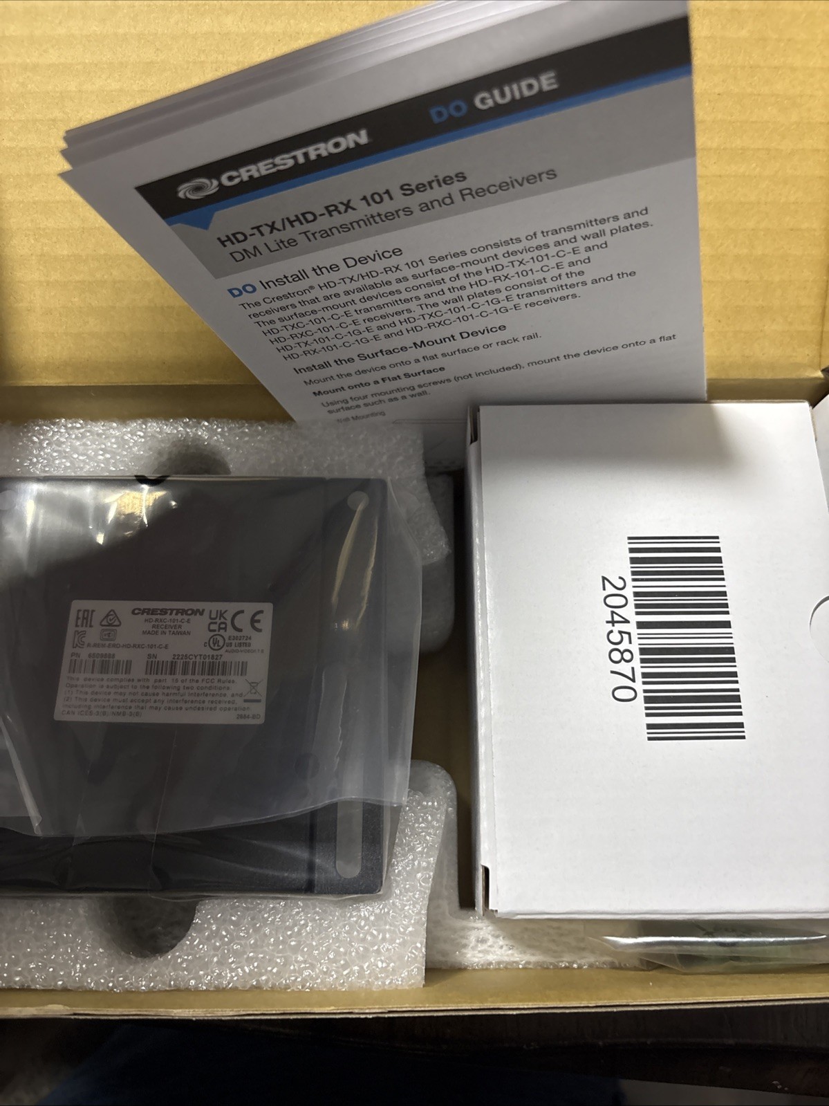 Crestron HD-RXC-101-C-E DM Lite – HDMI over CATx Receiver w/IR & RS-232 6509888