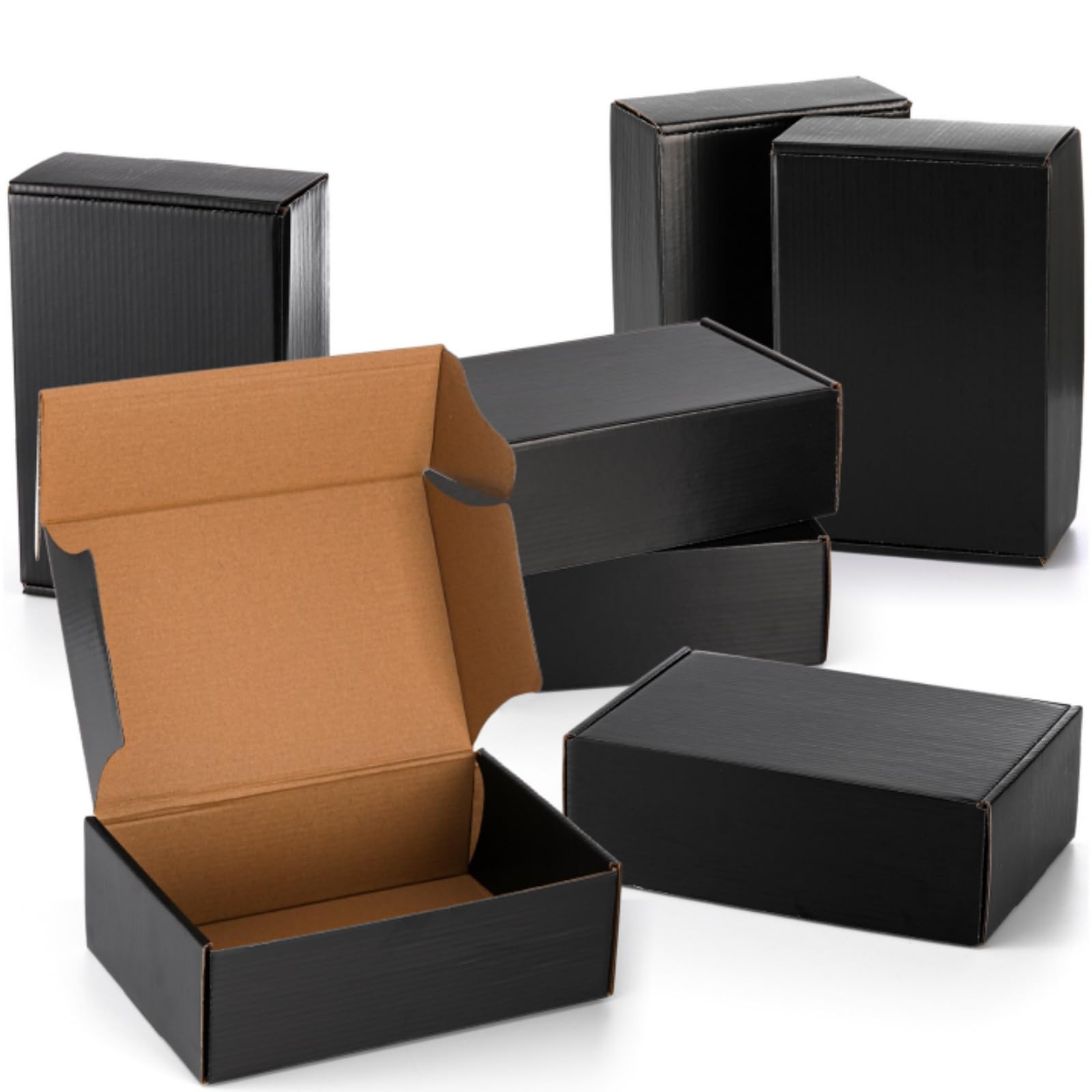 Dicunoy 30 Pack CardBoard Boxes, 9 x 6 x 3 Inches 9 x 6 x 3 Inches, black