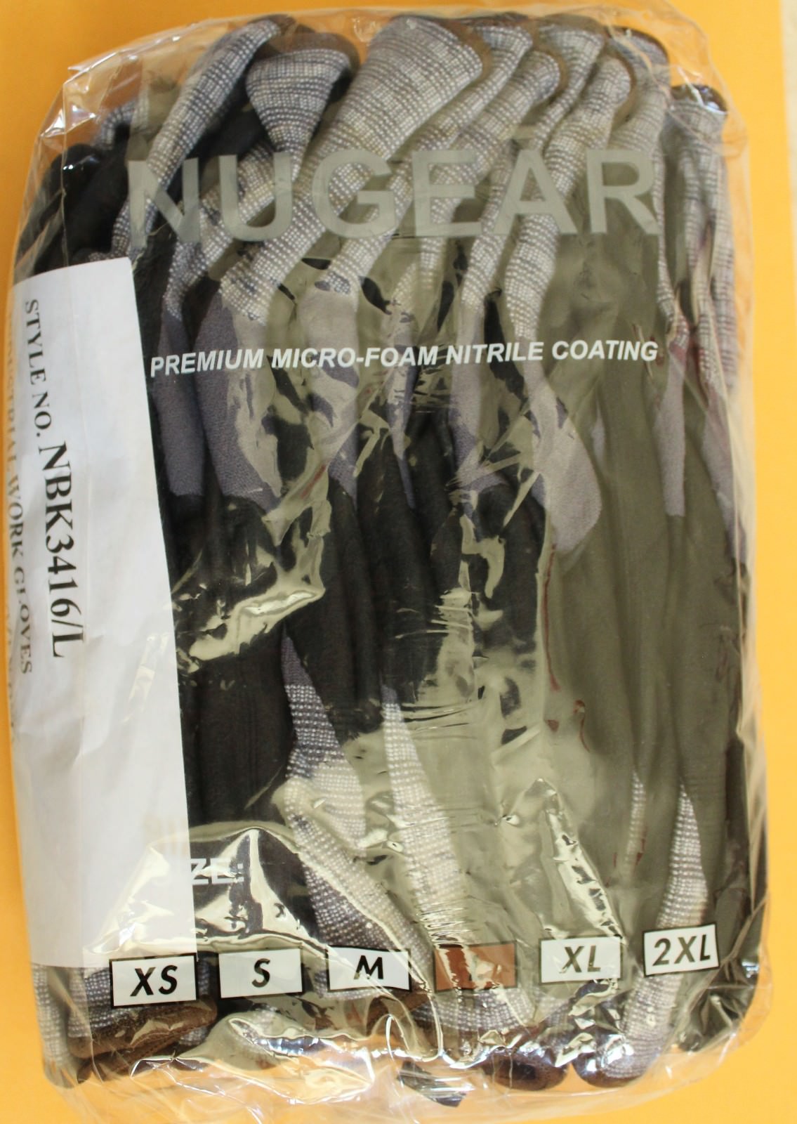 MICRO FOAM NITRILE COATED HIGH ABRASION OIL RETARDANT GLOVES, 12 PAIRS