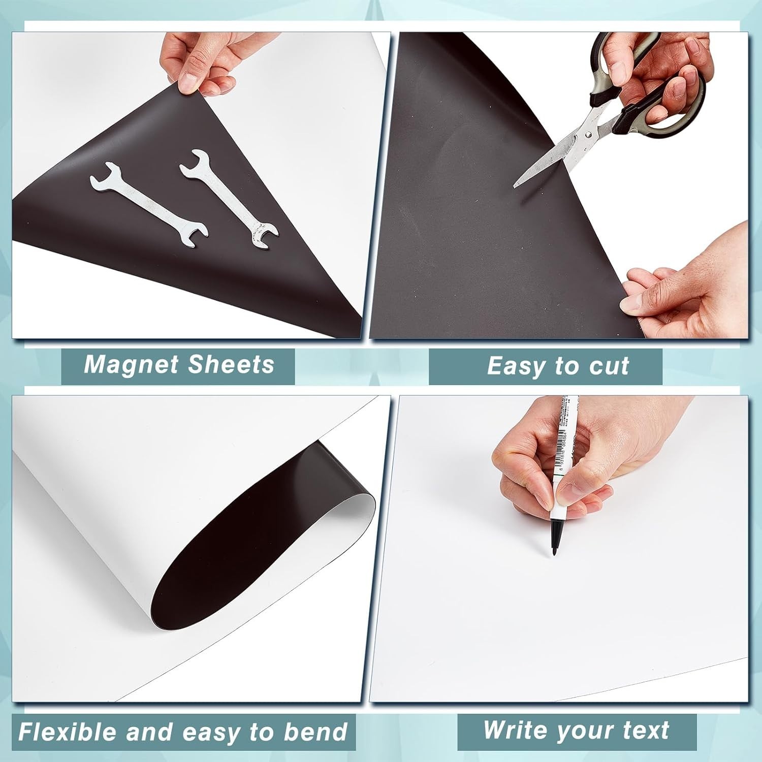 Blank White Magnetic Sheet Roll 24″ x 10 ft Flexible Printable Vinyl 30 Mil