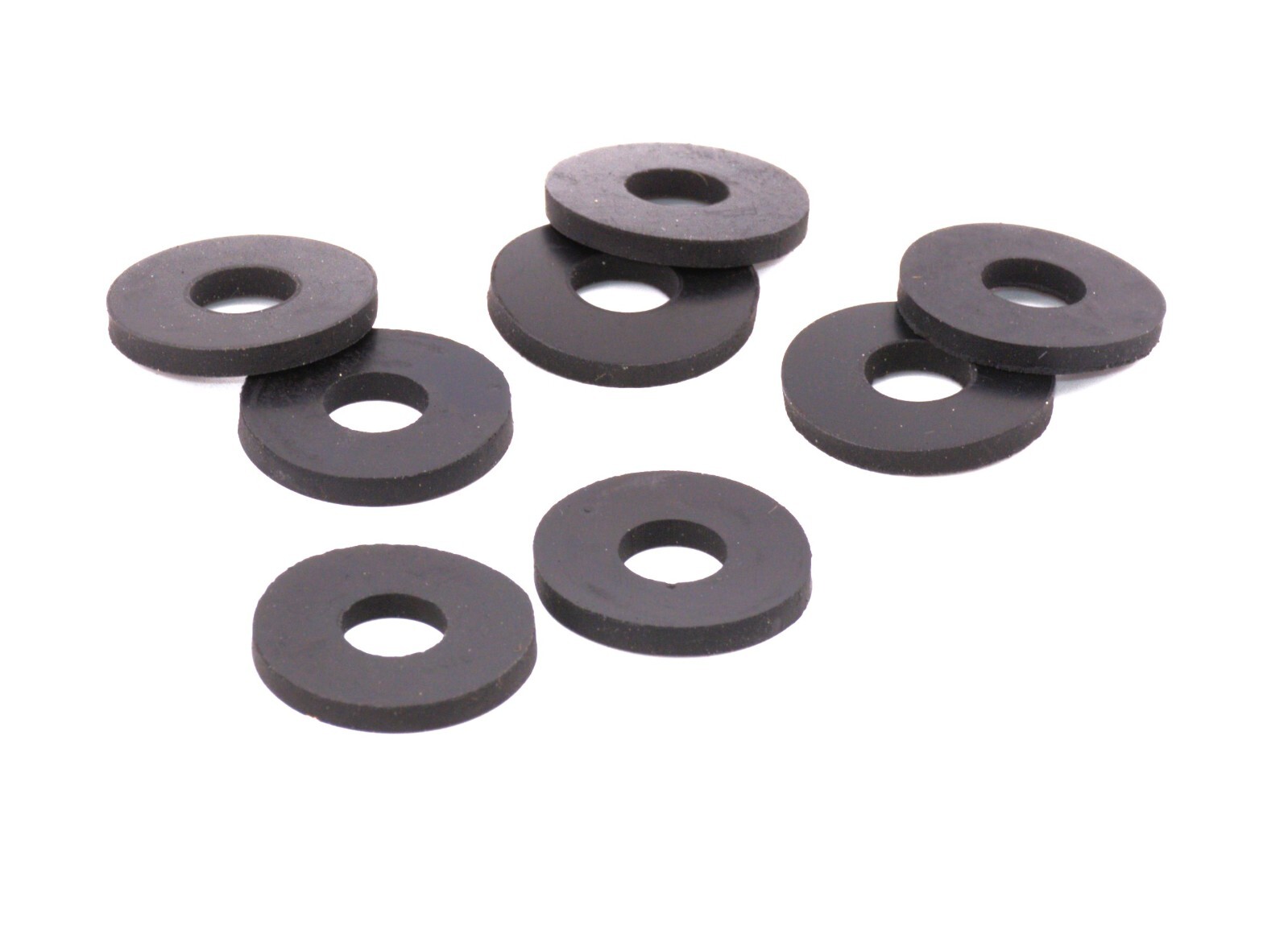 3/8″ ID x 1″ x 1/8″ Thick Black Rubber Flat Washers Various Package Sizes