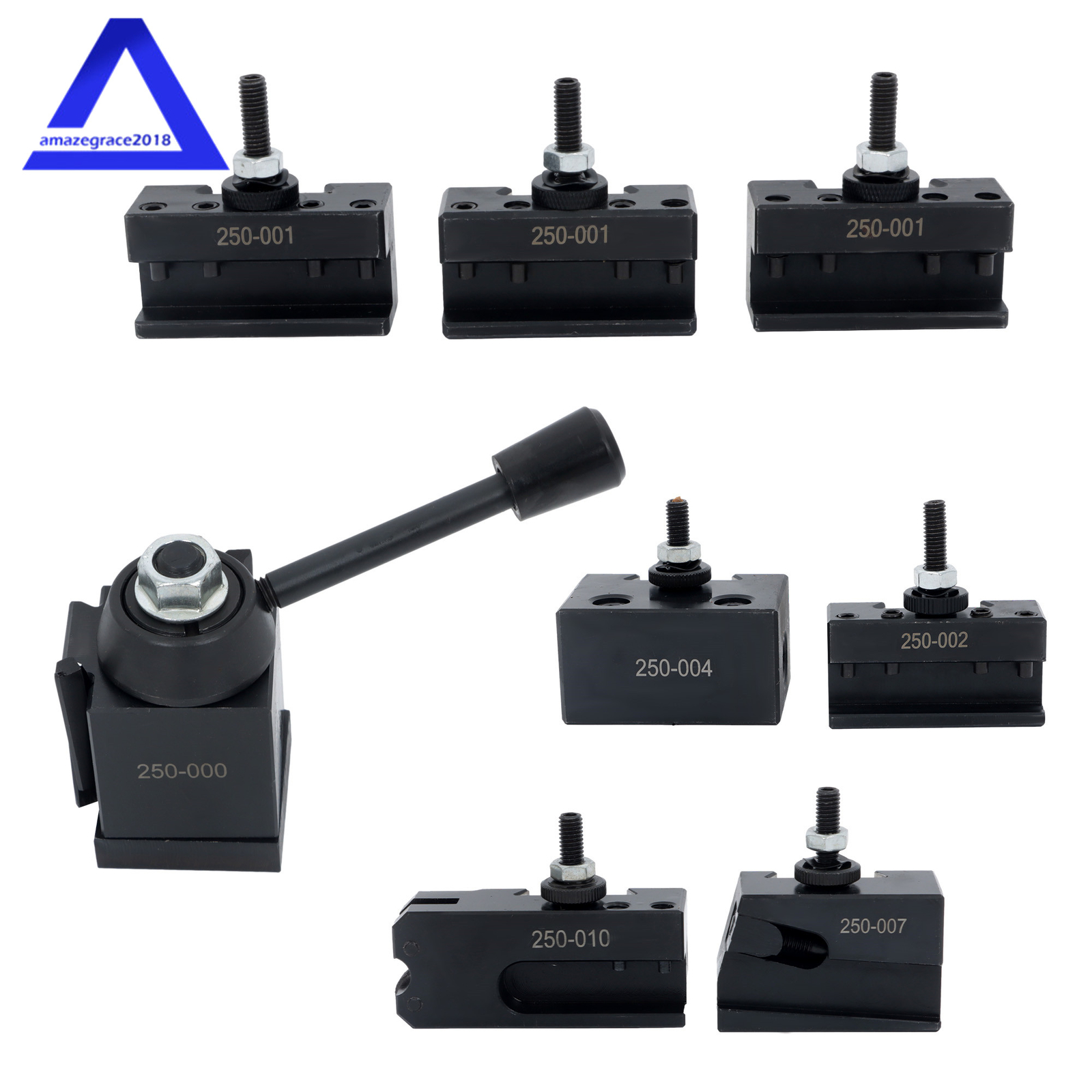 8Pcs Set OXA 250-000 Wedge Type Tool Post Mini Lathe Up to 8″ New