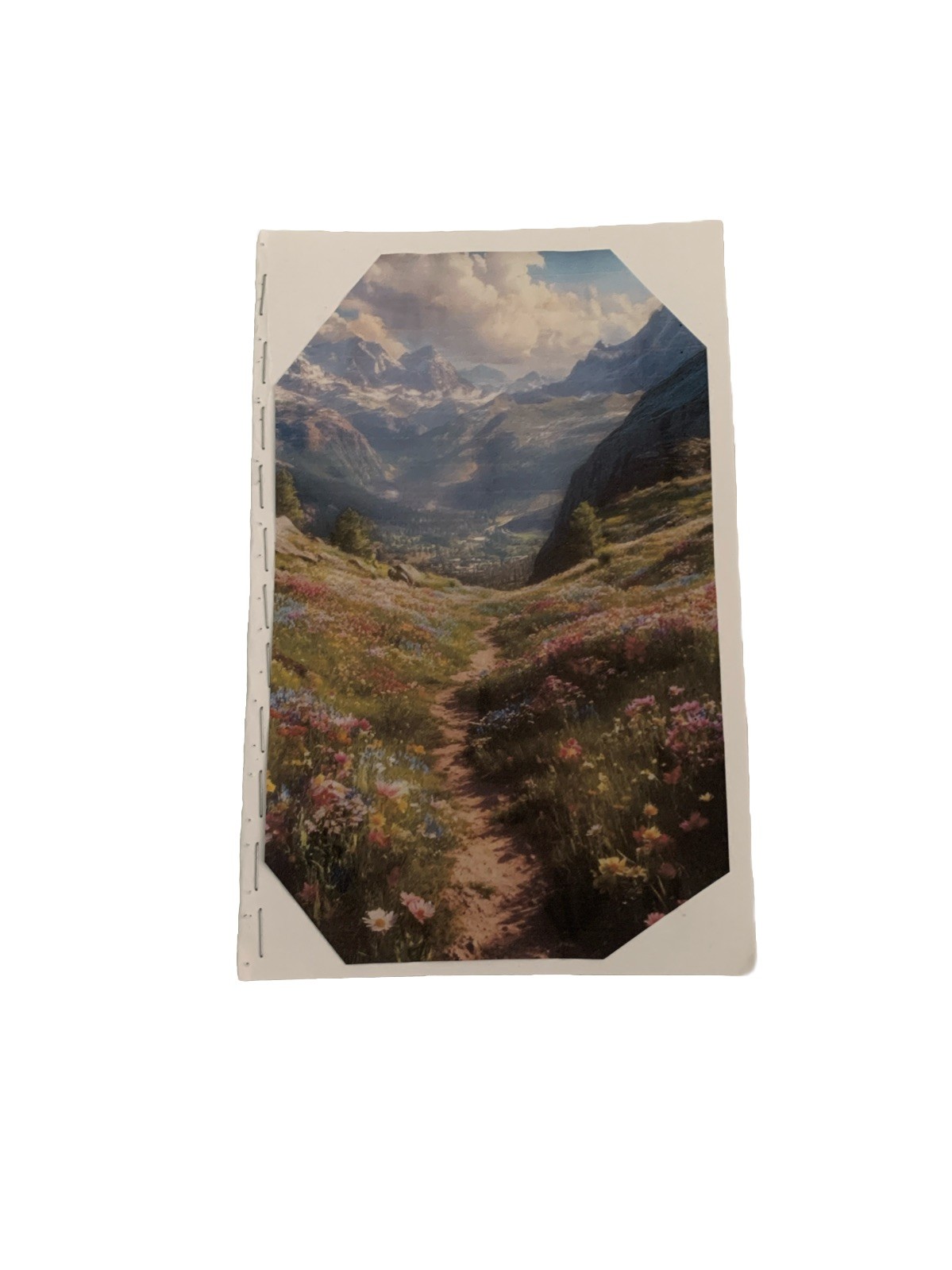 Alpine Meadow Handmade Notebook – Nature-Inspired Blank Lined Journals 2 Sets