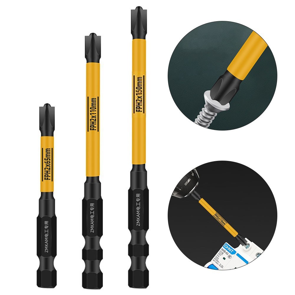 Magnetic Electrician Screwdriver Bit Set with FPH2 FPH2 65 110 150mm
