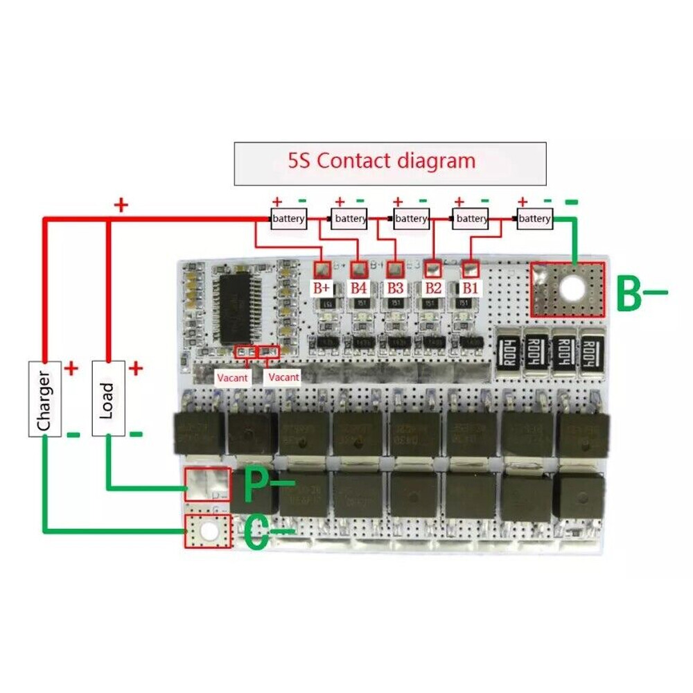 2x 3S/4S/5S 100A 12V BMS Li-ion LMO Lithium Battery Protection Circuit Board