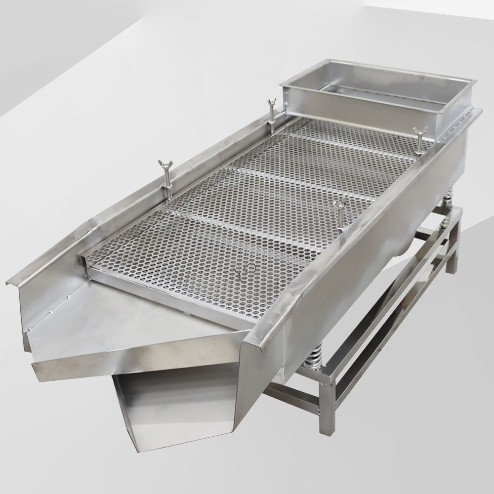 TECHTONGDA Full Stainless Steel Linear Vibrating Screen with10mm&5mm Screen 110V