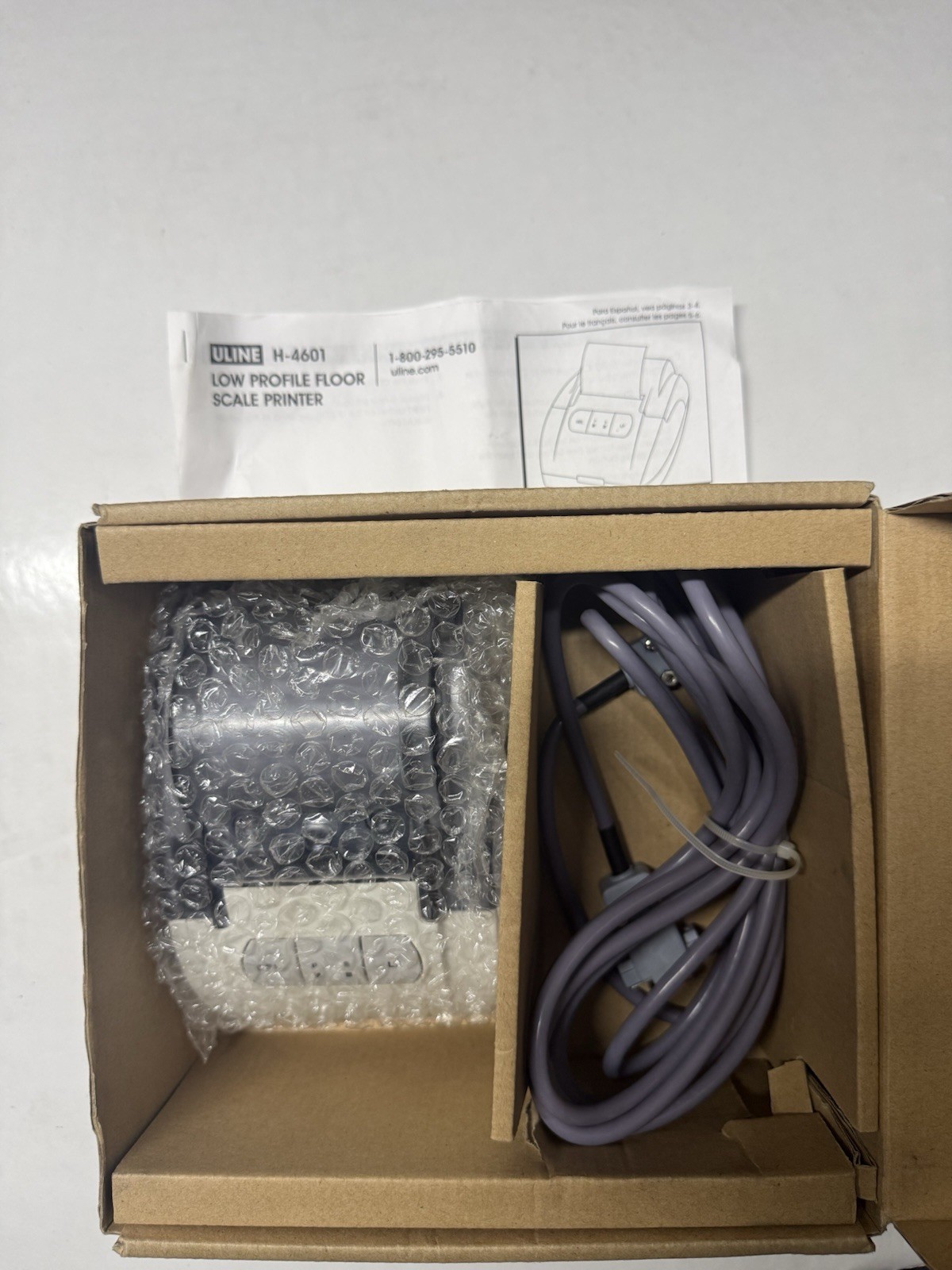 Uline H-4601 Low Profile Floor Scale Printer Thermal Wired Connectivity