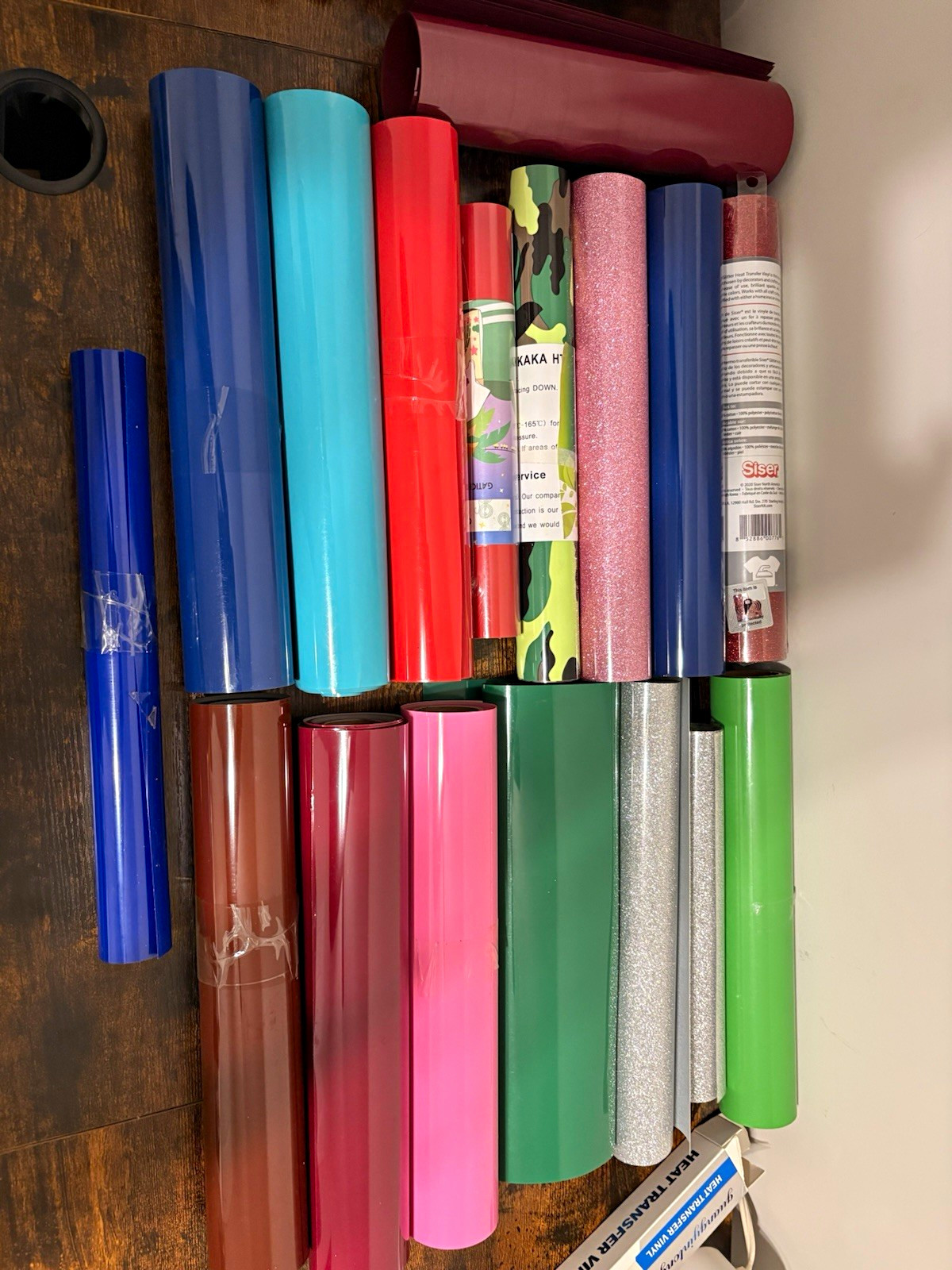 Assorted HTV Vinyl Rolls Mixed Lot, Various Colors