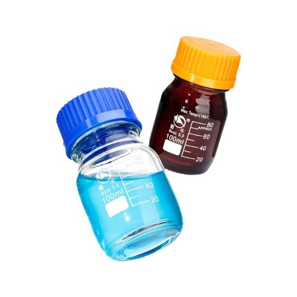 Sample Bottle Lab Supply 100ml-5000ml Amber Borosilicate Reagent GL45 Cap