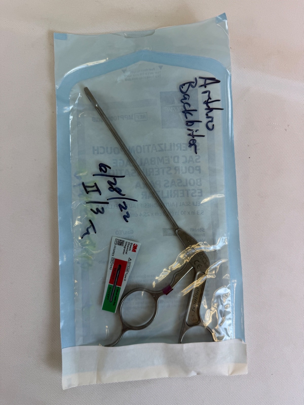 Stryker 300-034-800 Conquest 3.4mm Straight Backbiter Arthroscopic Punch Forcep