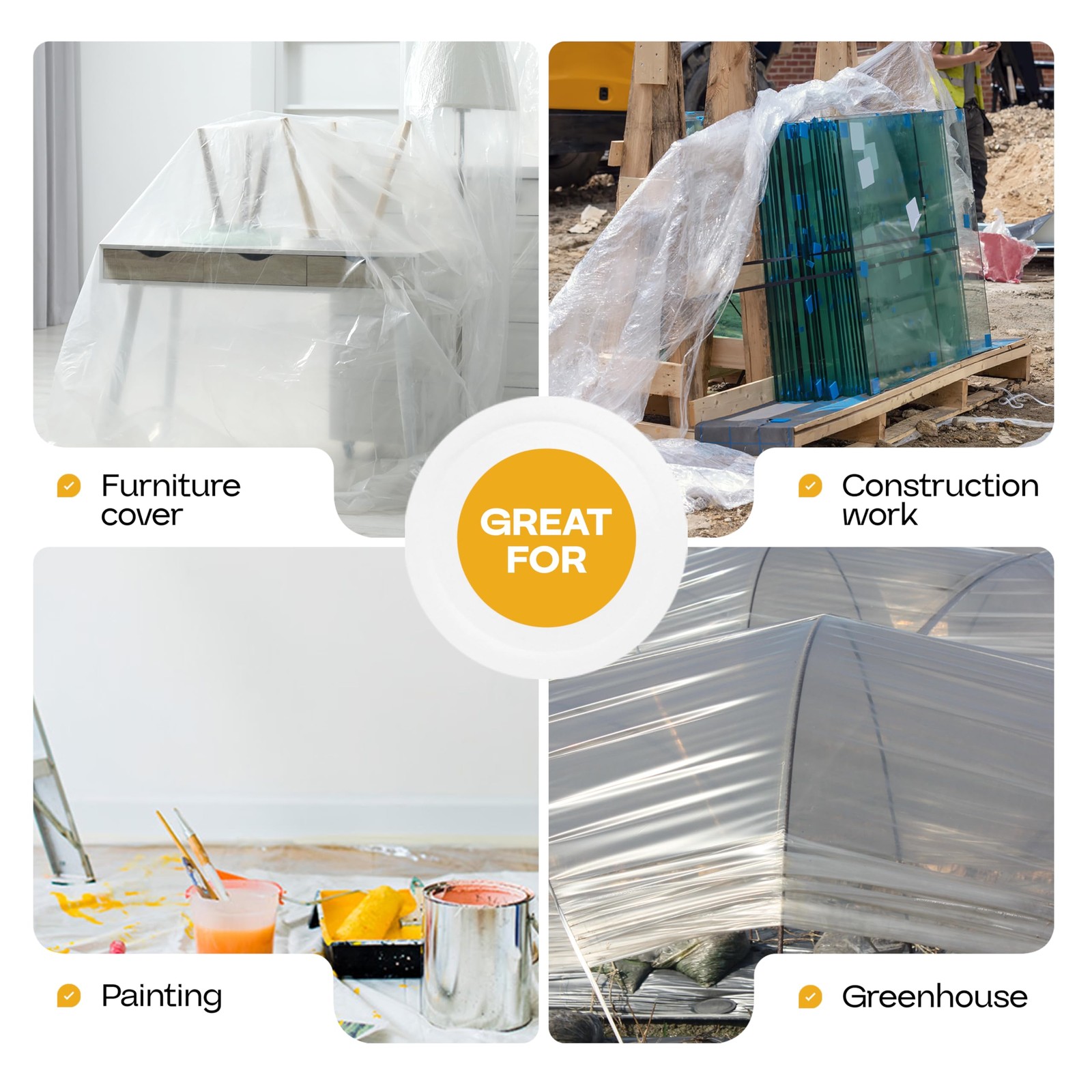 Sheeting 4 Mil 12 X 50 600 Sq. Ft. – – For Furniture And