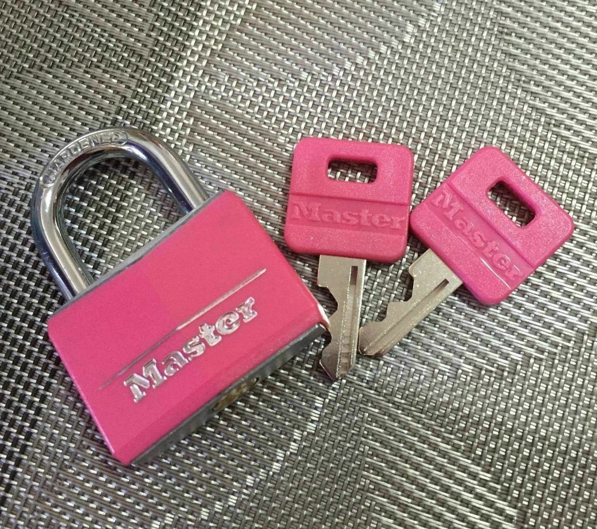 Pink Master Lock Padlock School Gym Luggage Locker With Key High Security Door
