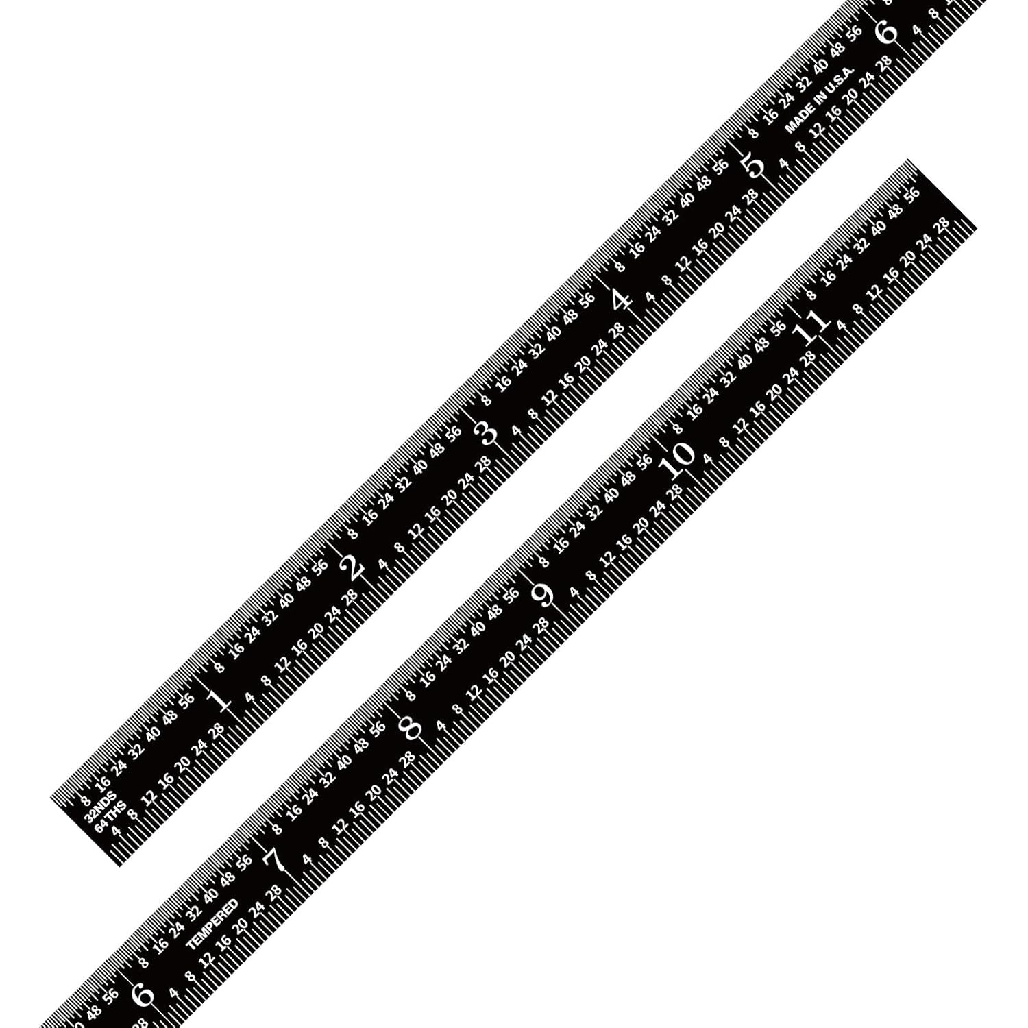 6″/150Mm Flexible Metal Ruler, Stainless Steel Machinist Rule with Black Chrome
