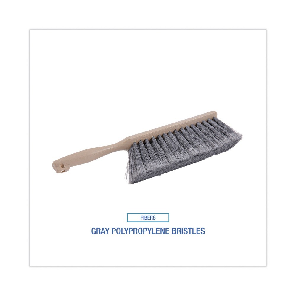Boardwalk 5408 4.5 in. Brush 3.5 in. Tan Handle Counter Brush – Gray New
