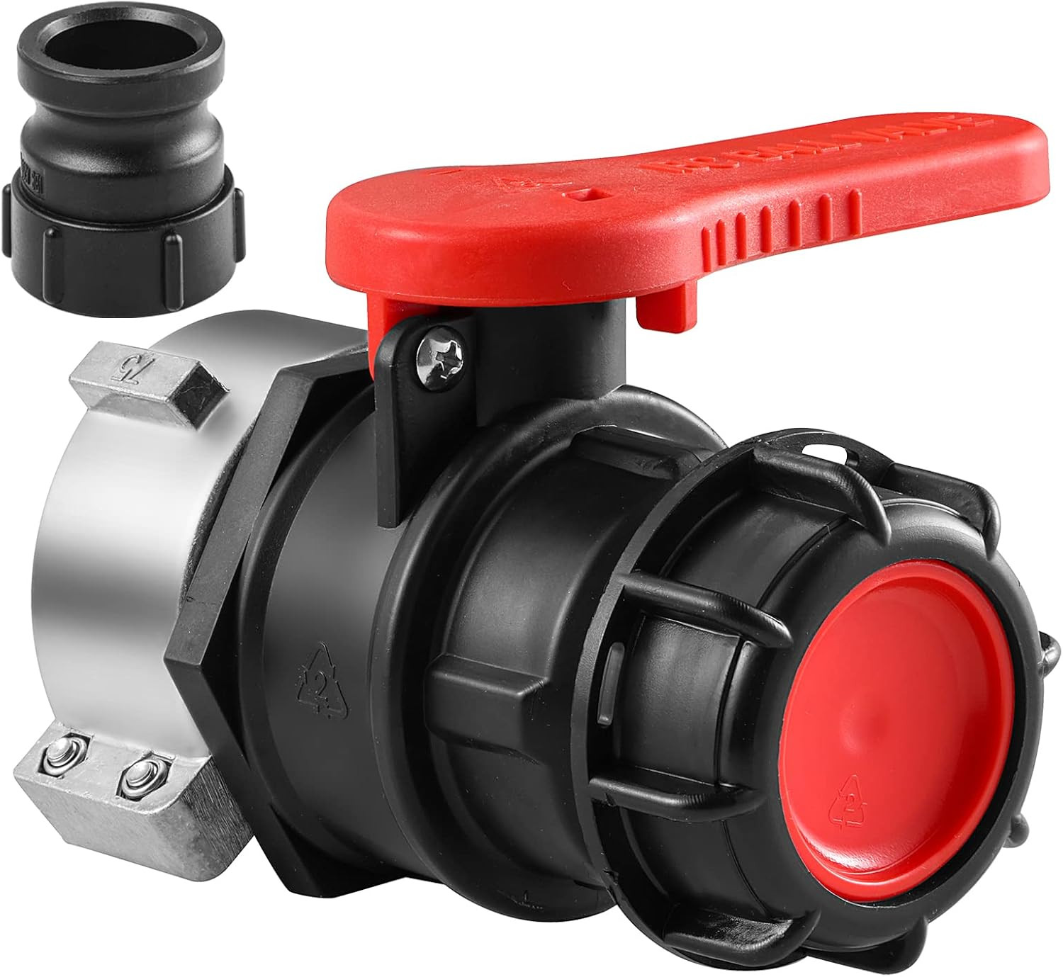 75mm IBC Tote Tank Adapter Ball Valve, 2.95″ Coarse Thread Tote IBC Ball Valve C