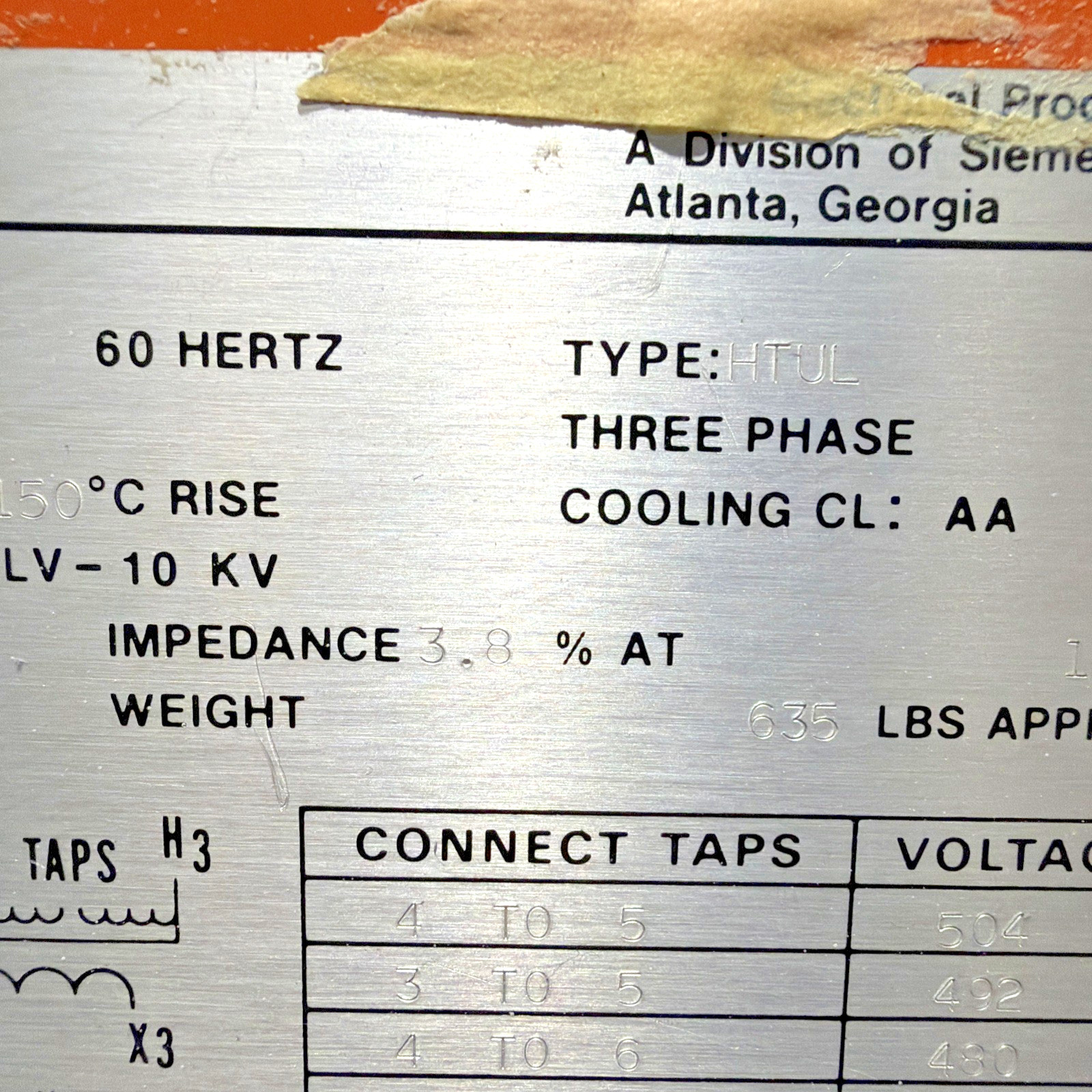 ITE 75kVA 480V Transformer 3PH 60HZ 208Y/120V 3F3Y075 🟦