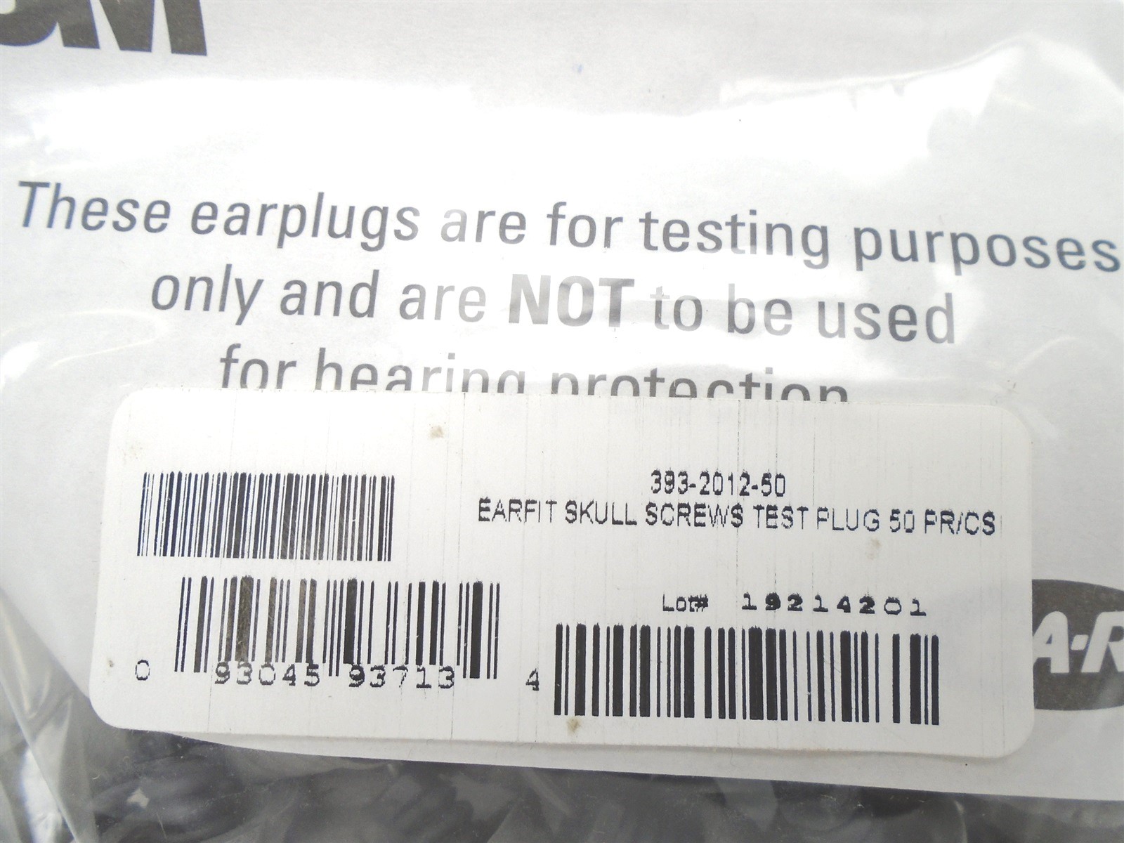 (50 Pair) 3M – 393-2012-50 – E-A-Rfit SKULL SCREWS Test PLUGS – (NEW in CASE)