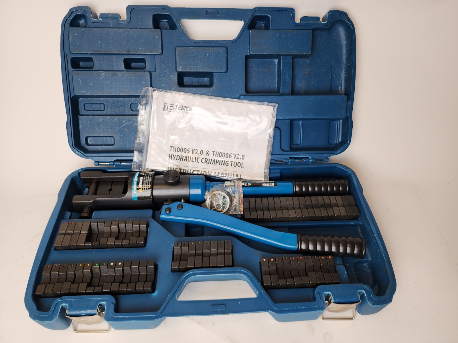 TEMCo Industrial Hydraulic Cable Lug Crimper TH0005 V2.0 10 AWG to 600 MCM