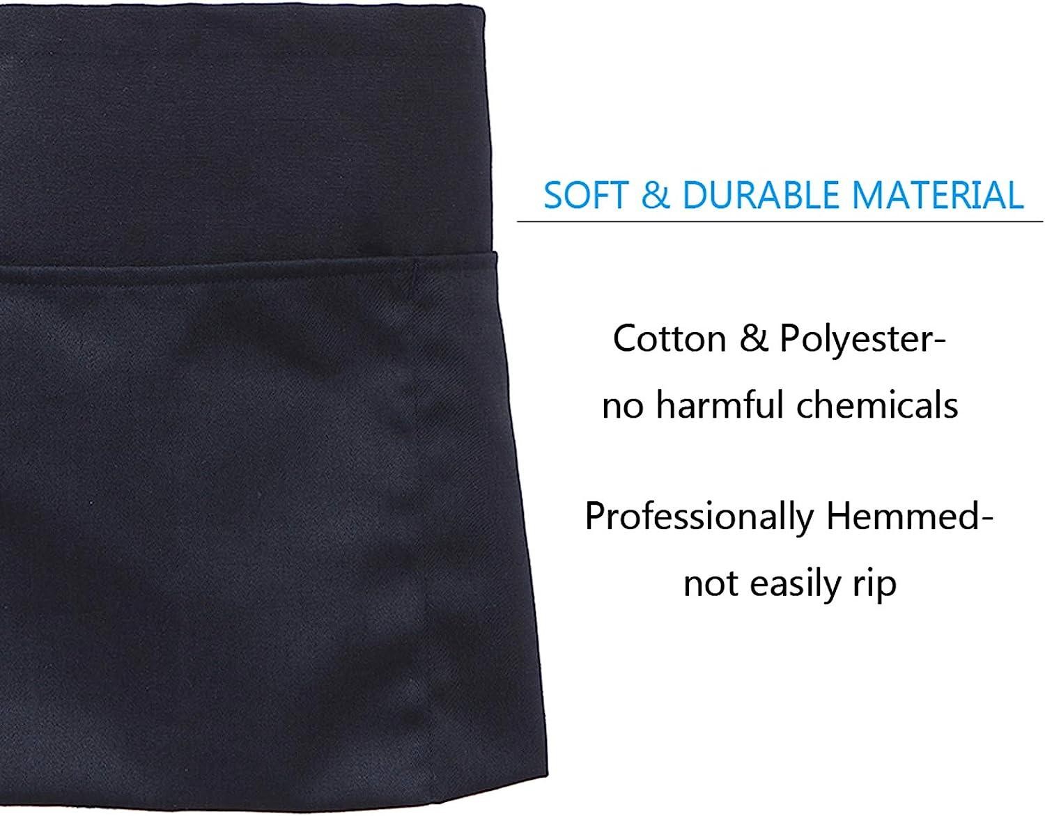 Waist Apron with 3 Pockets – Black Waitress Waiter Server Short Aprons