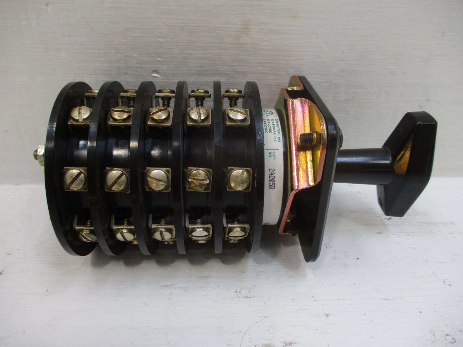 Electroswitch 24205B Series 24 20 Amp Rotary Switch 20A 600V 10A 30-VDC