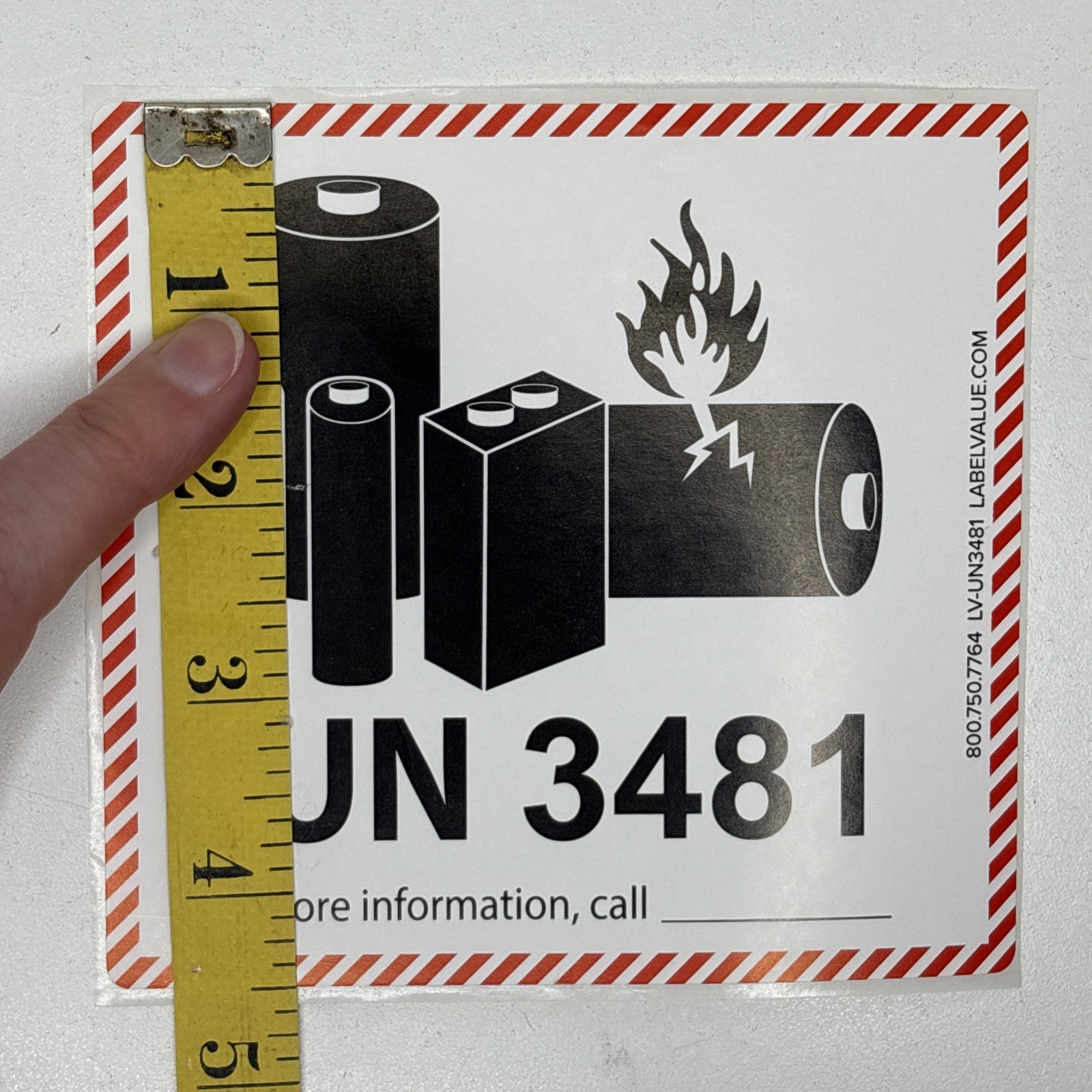 UN3481 Lithium Ion Battery Shipping Labels Stickers Lot of 6 4.75X4.5 inch