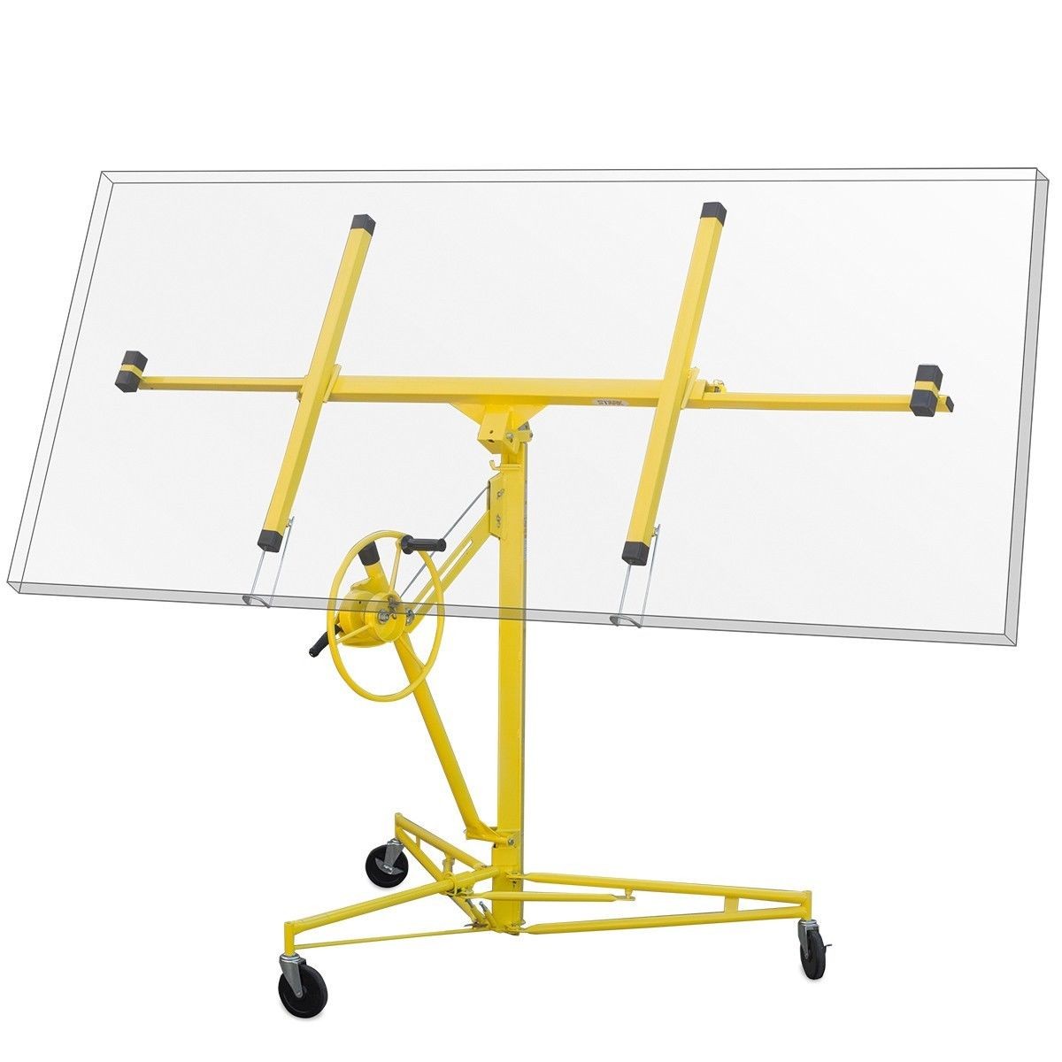 Stark USA 16′ ft Drywall Lift Rolling Lift Up Panel Hoist 150Lbs Caster Wheels