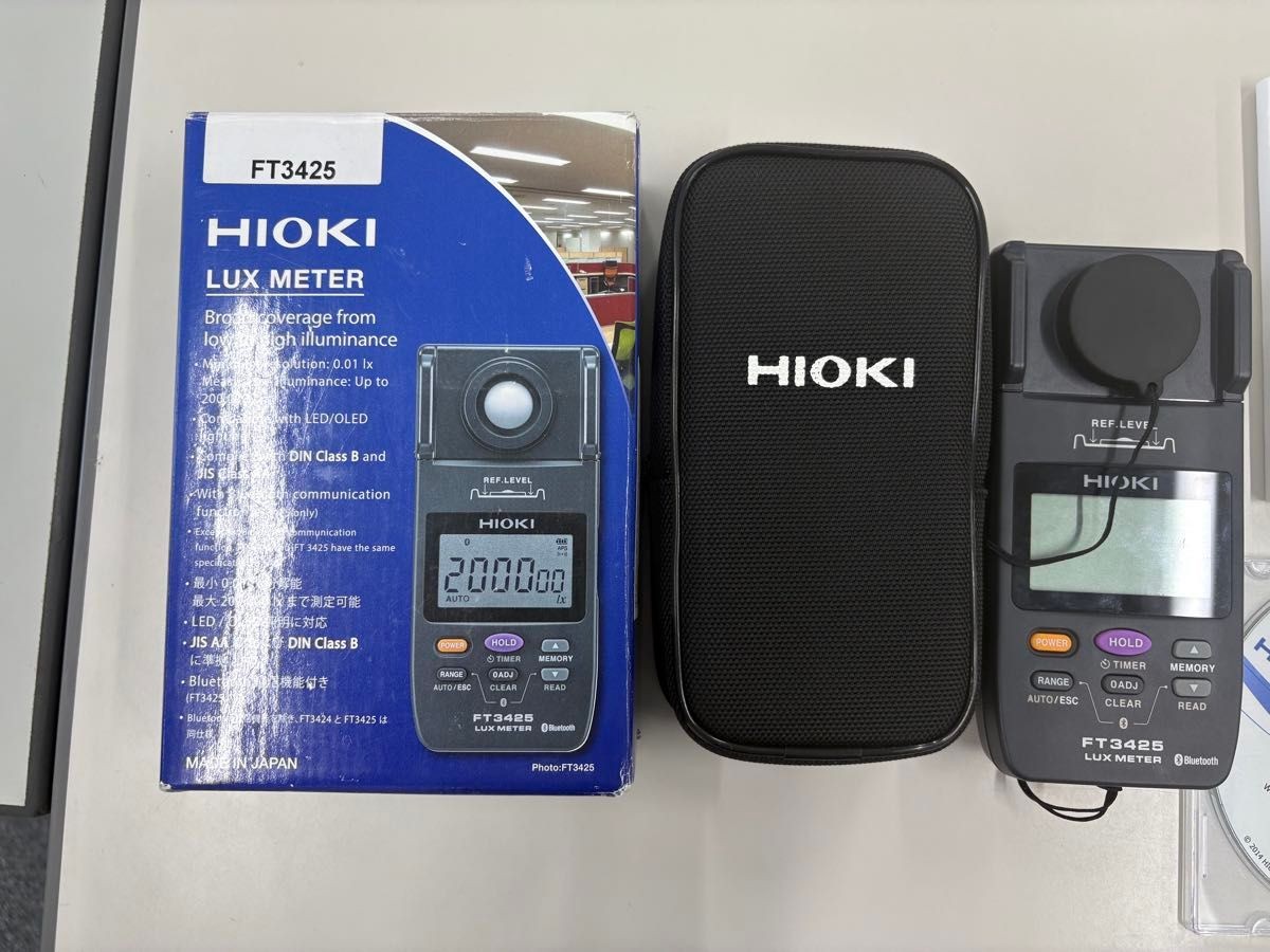 Hioki FT3425 Lux Meter Equipped with Bluetooth wireless technology Near Mint