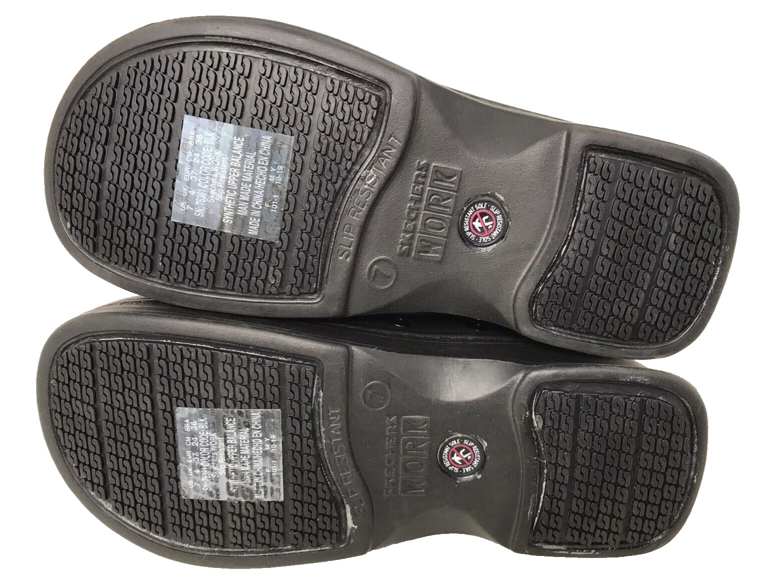 Skechers Women’s Work Oswald Clara Slip On Slip Resistant Clogs Blk Size:7 180i