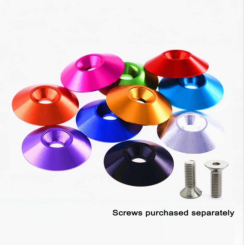M5 M6 M8 M10 M12 Countersunk Washers Anodized Aluminum Alloy Fairing Fender