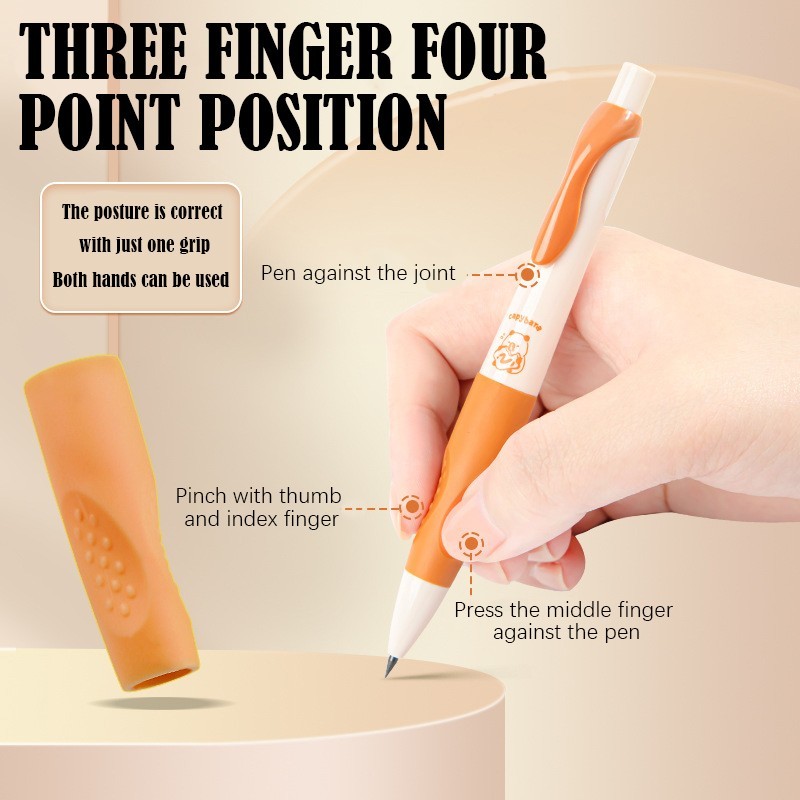 Panda/Capybara Cartoon Automatic Pencil Set – Four Pens + Refill Leads + Eraser