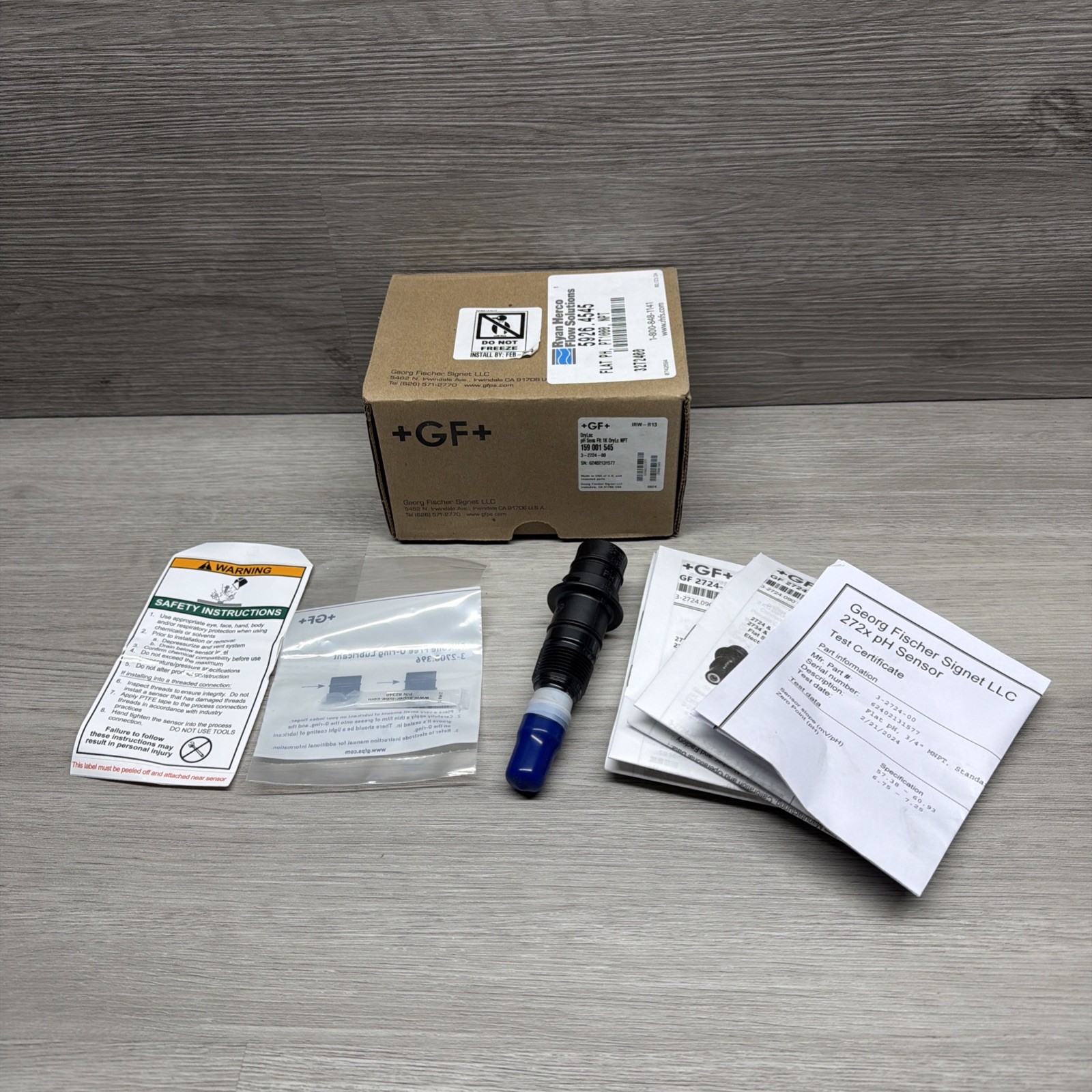 Georg Fischer GF Signet 159001545 3-2724-00 DryLoc 2724 pH Sensor, New