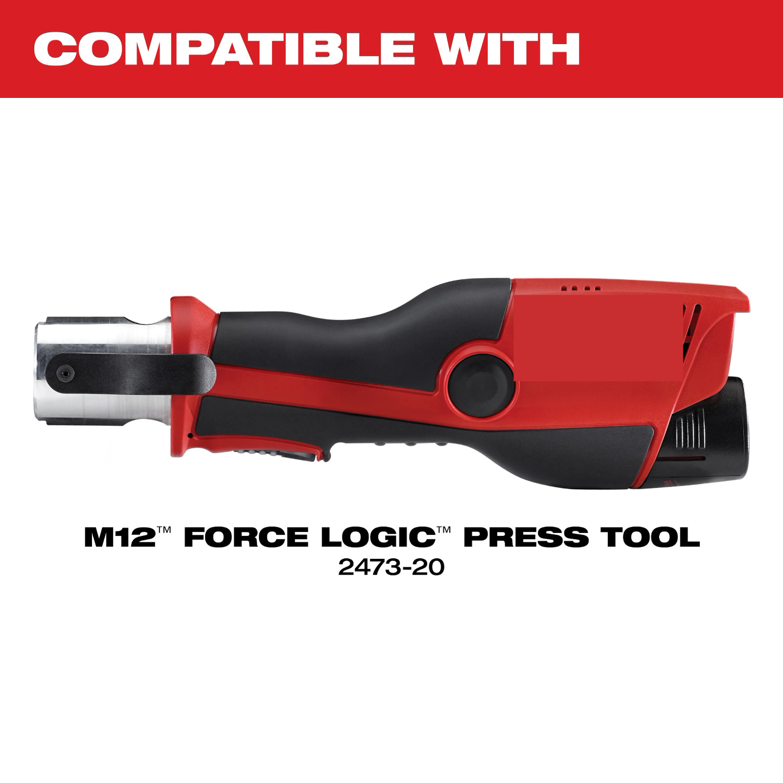 360-degree rotatable Press Jaw Compatible with Milwaukee 2473 M12 Ring Jaw Set