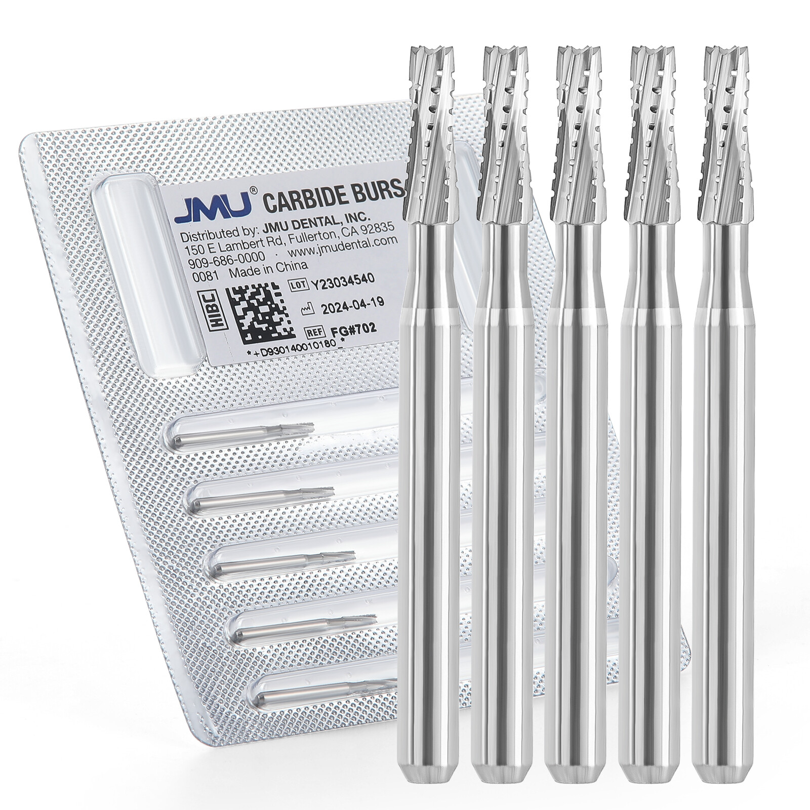 JMU Dental Surgical Bur Long FG #700 701 702 Carbide Burr 19mm High Speed