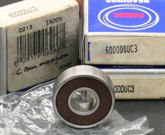 Six (6) NSK 6000 DDU C3 Deep Groove Bearings 10MM ID Indonesia NEW