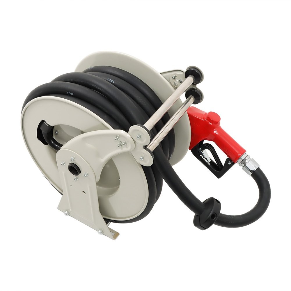 High Quality Hand Powered 1″ × 50 Feet 1 × Fuel Hose Reel With Fueling Nozzle