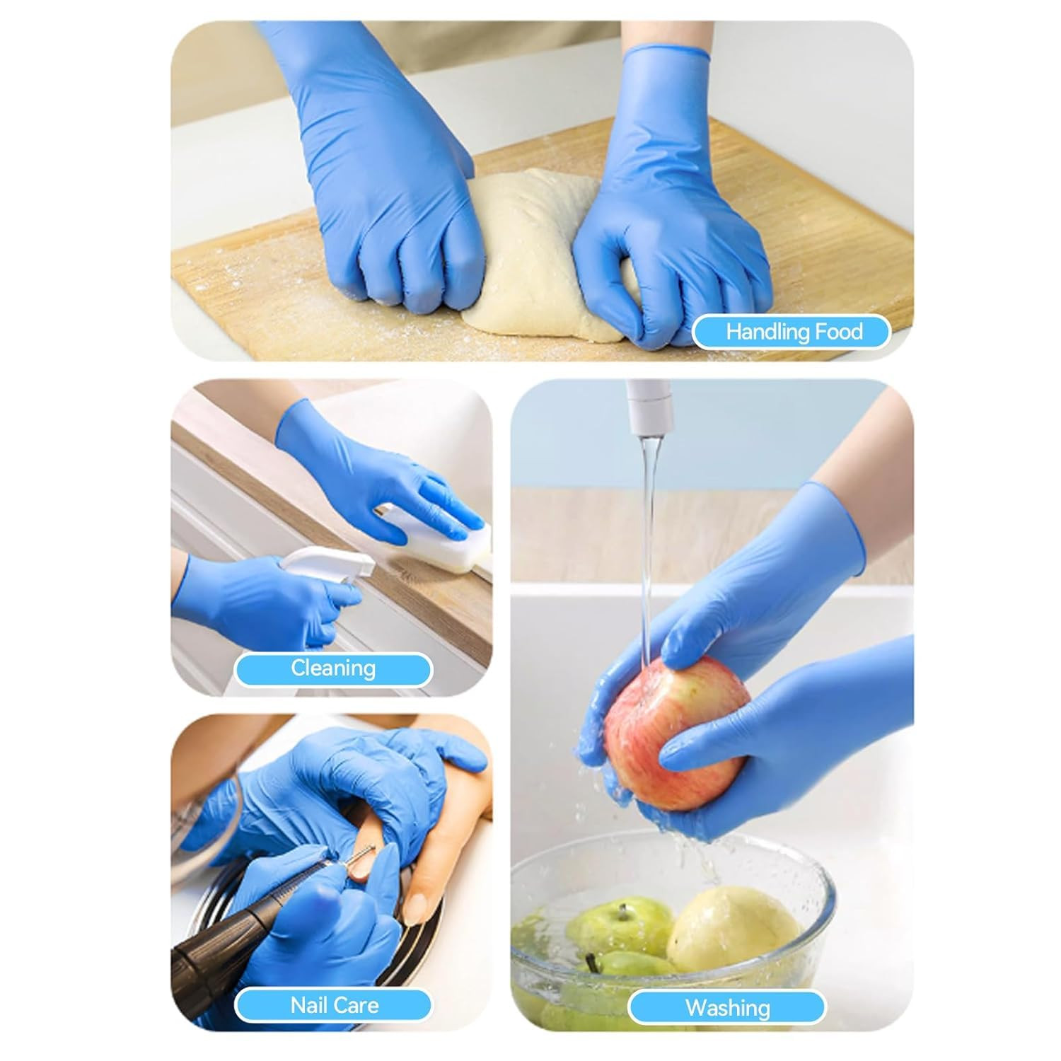 Basic Medical Synmax Vinyl Exam Gloves – Latex-Free & Powder-Free – Medium