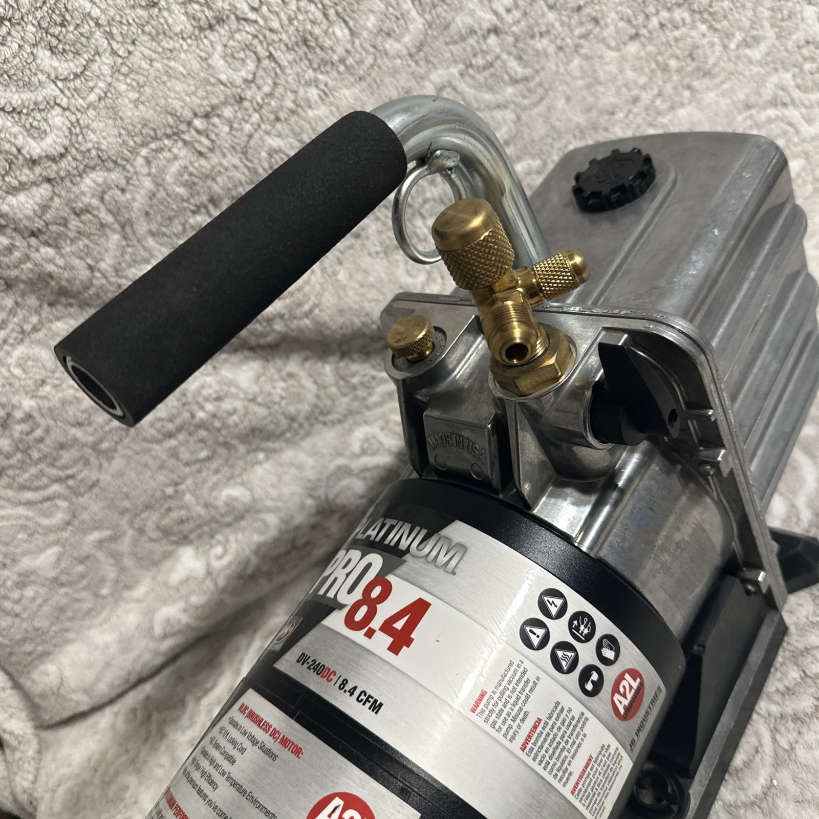 JB Industries DV-240DC Vacuum Pump, 8.4 CFM 1/2 hp DC Motor Platinum Pro DC 8.4