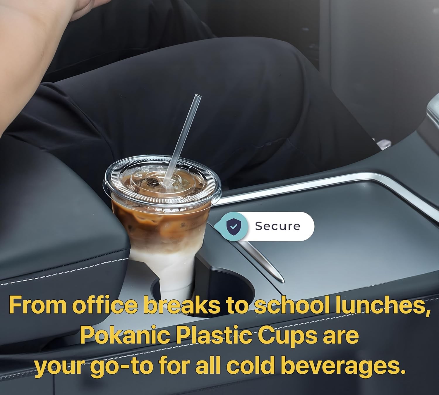 Plastic Clear Cups [16 oz] with Lids and Straws [10 Set] Disposable Cold