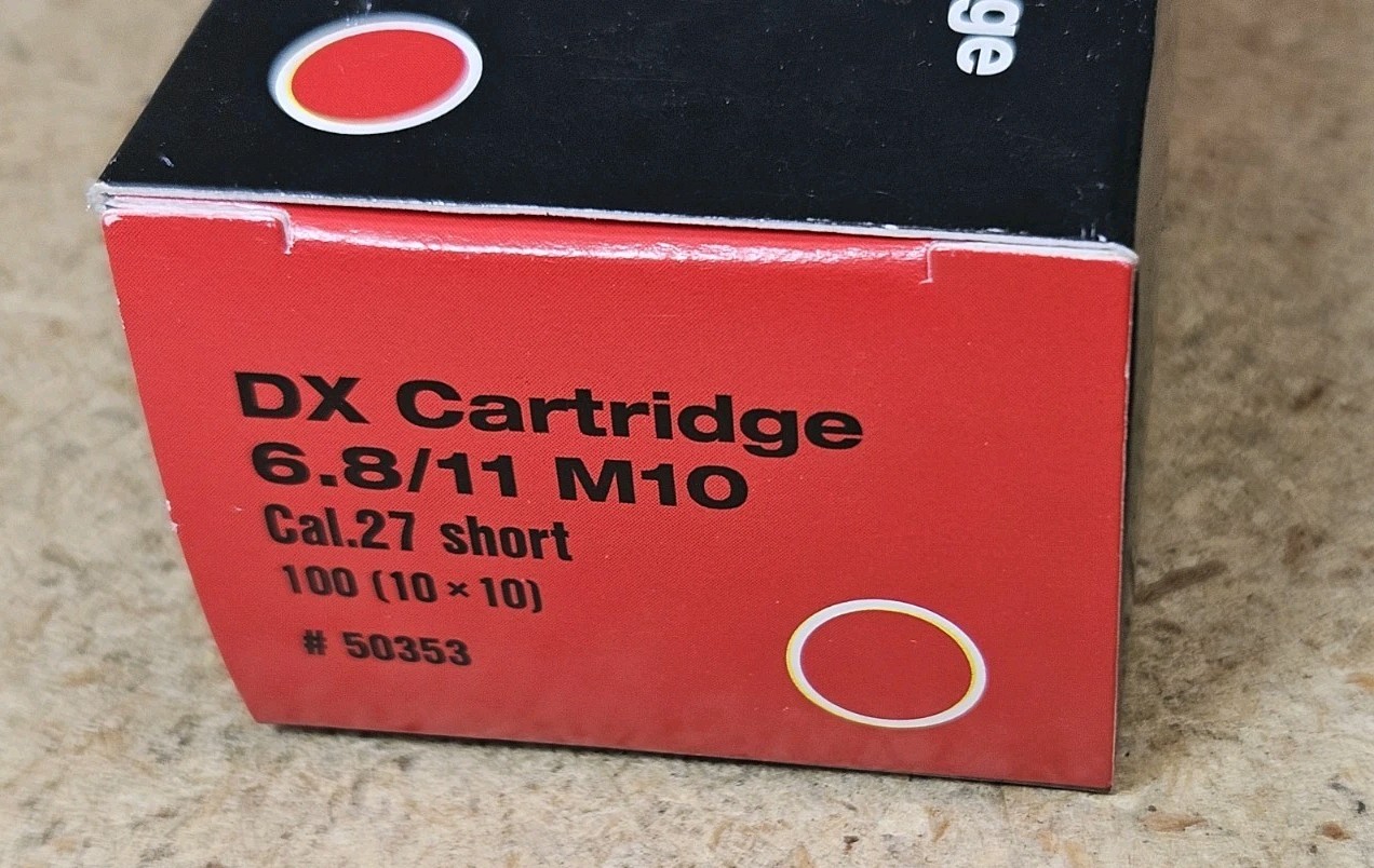 HILTI 6.8/11 M10 powder cartridges .27 cal – red – 50353 – 10 strips – 100 shots