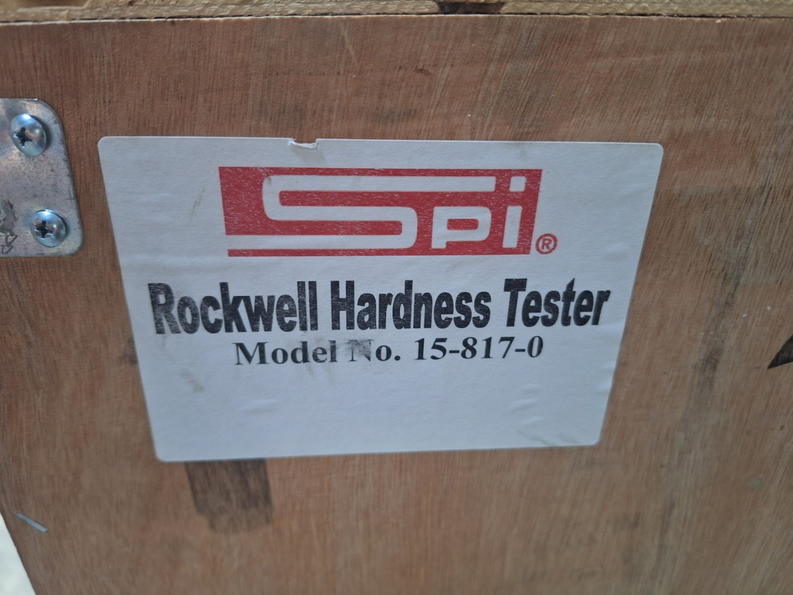 SPI Benchtop Rockwell Hardness Tester 15-817-0