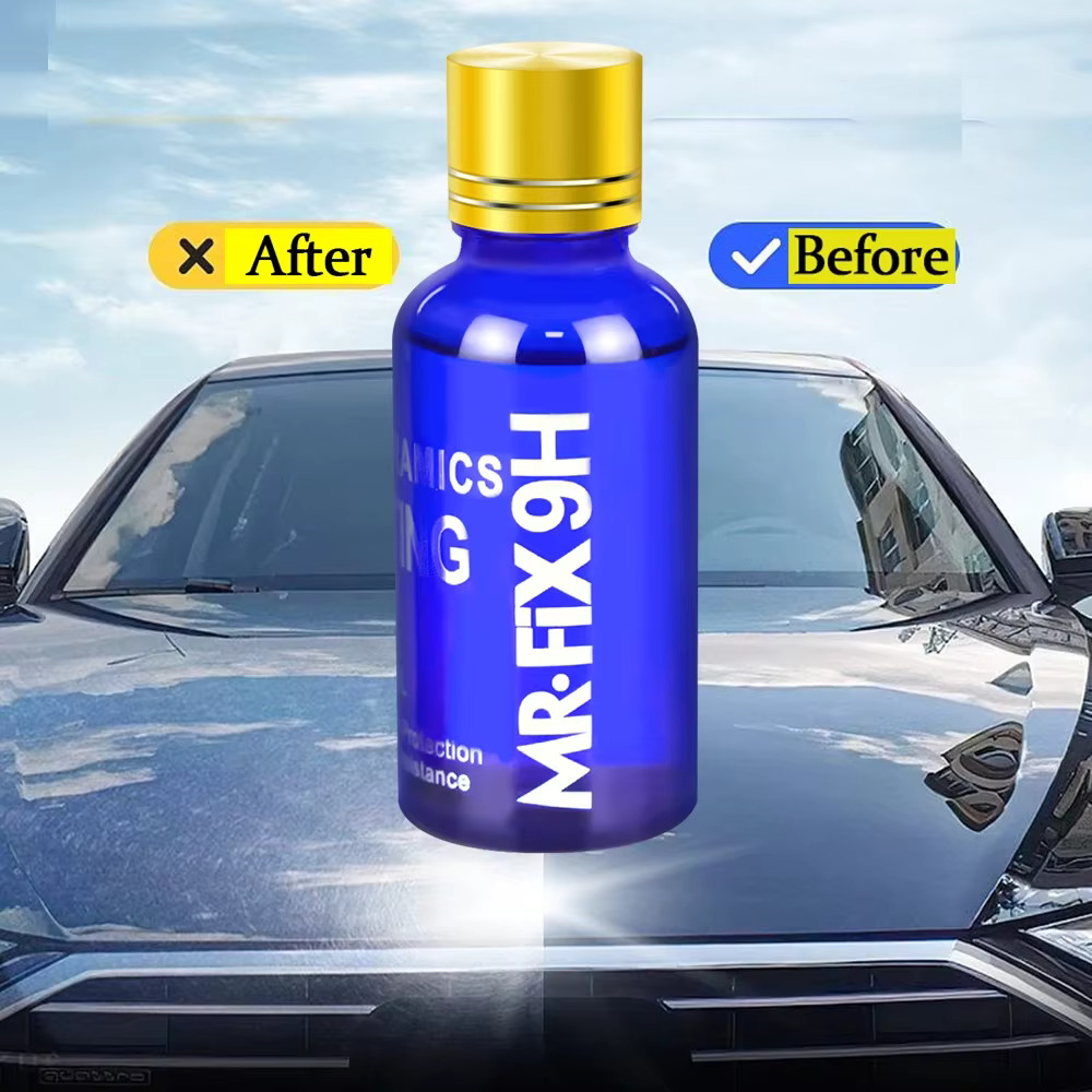 3PCS 9H Ceramic Car Coating Set Super Hydrophobic Nano Glass Protection Fun Gift