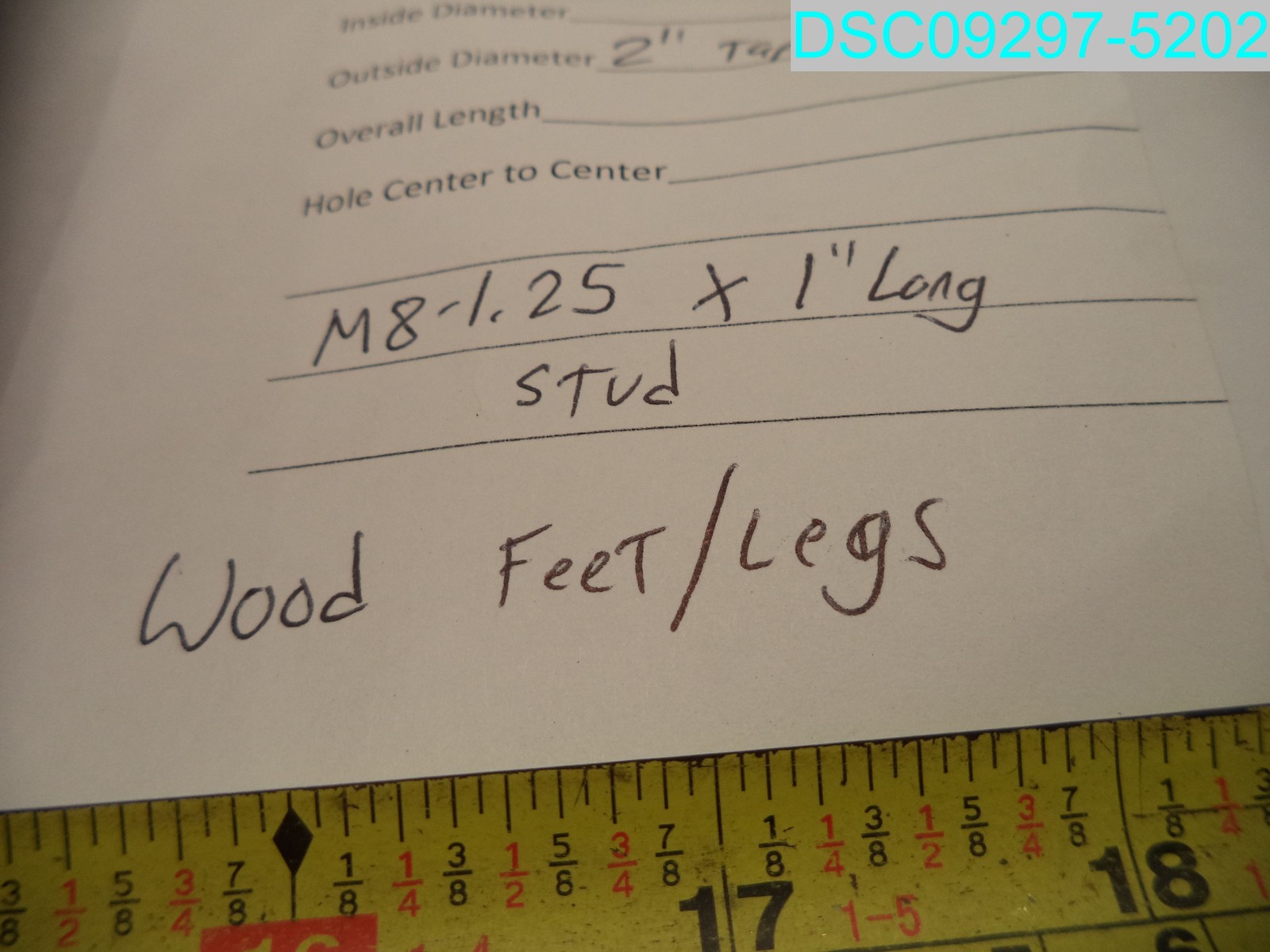 QTY=7: 4-3/4″ H Tall Black Round Wood Furniture Feet Legs 2″ Tapered To 1-7/16″
