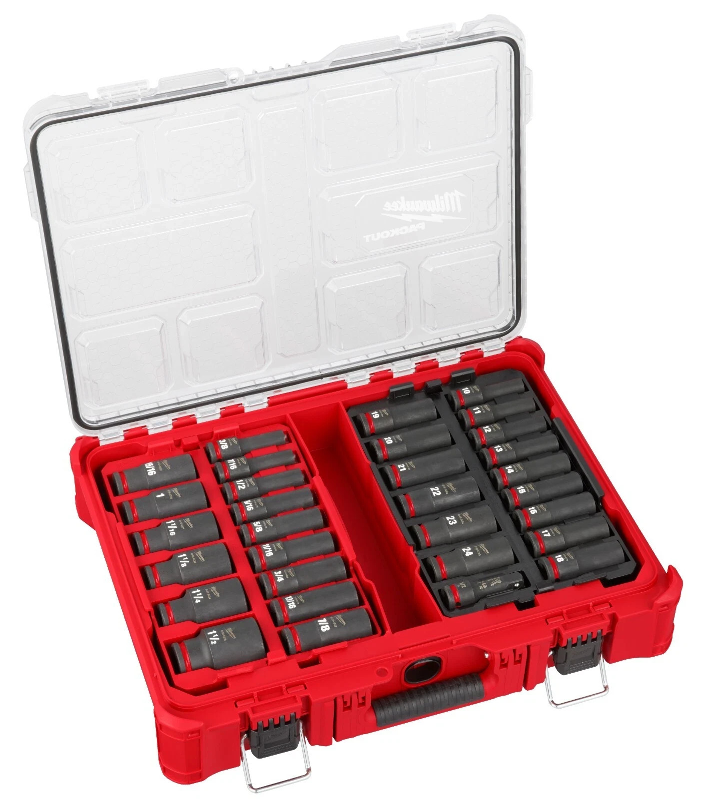 Milwaukee 49-66-6806 SHOCKWAVE Imp Socket 1/2Dr 31PC PACKOUTSET AUTH USA DEALER