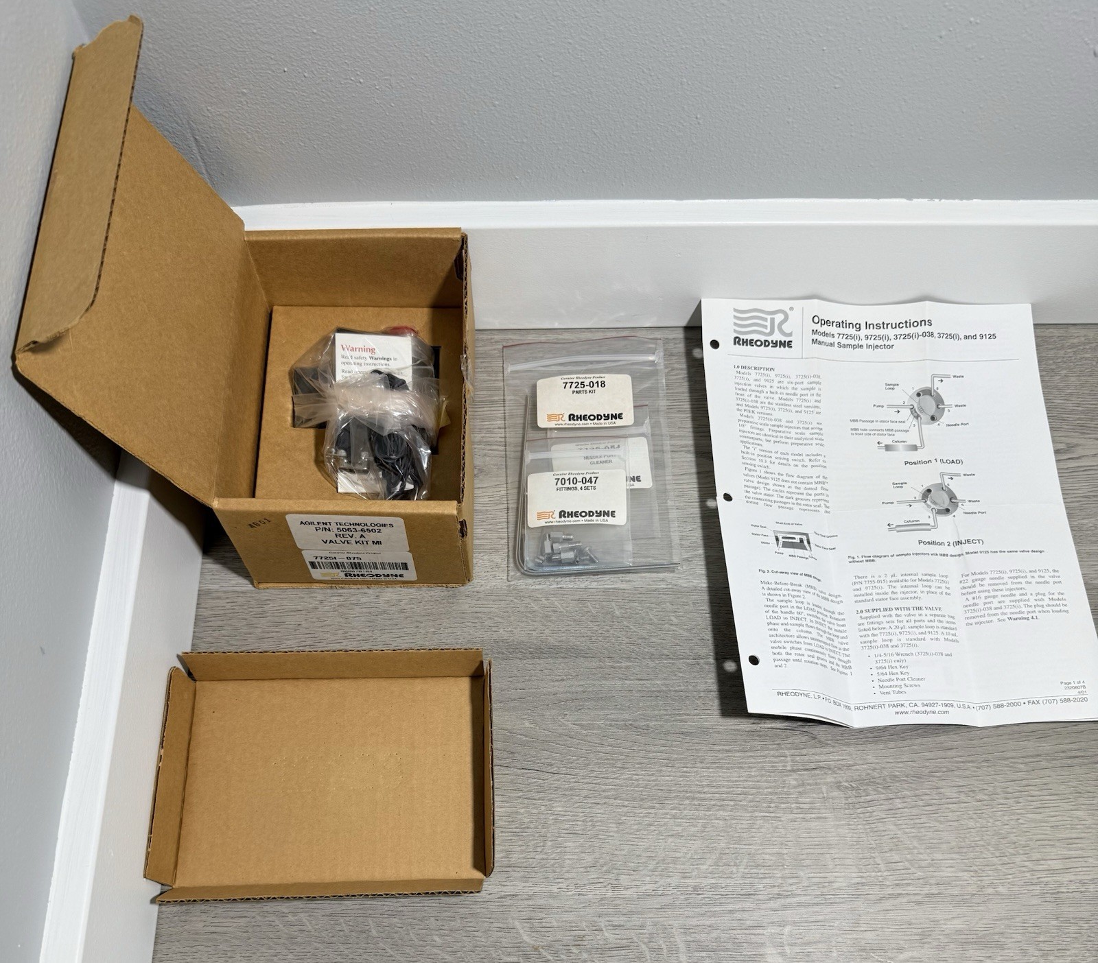 Agilent Technologies Rheodyne Valve Kit MI 5063-6502 7725I-075