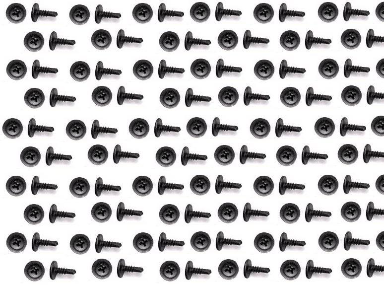 100 1/2″ Self Tapping Metal Screws Black Drilling Philips Truss Washer Head