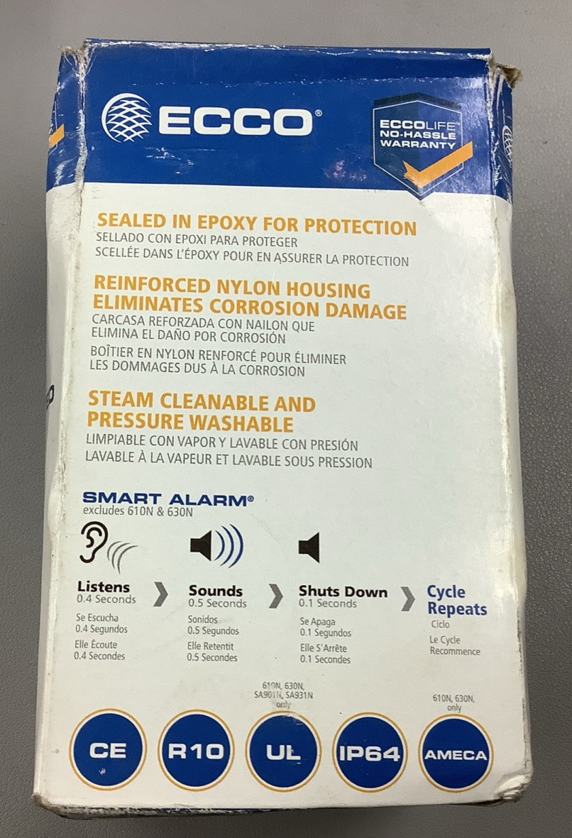 Ecco SA931N Smart Alarm 600 Series Back-Up Alarm 12-48VDC 82-102dB (B660)