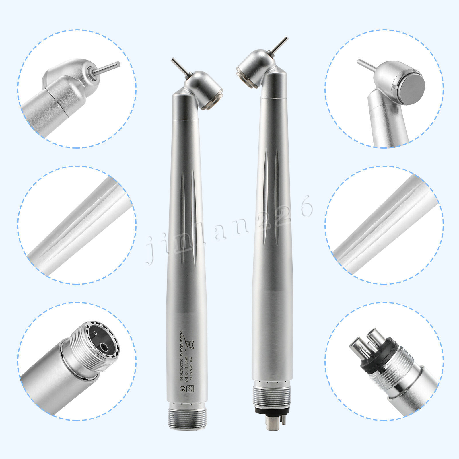 Dental 45 Degree High Speed Handpiece Push Turbine 2/4 Hole