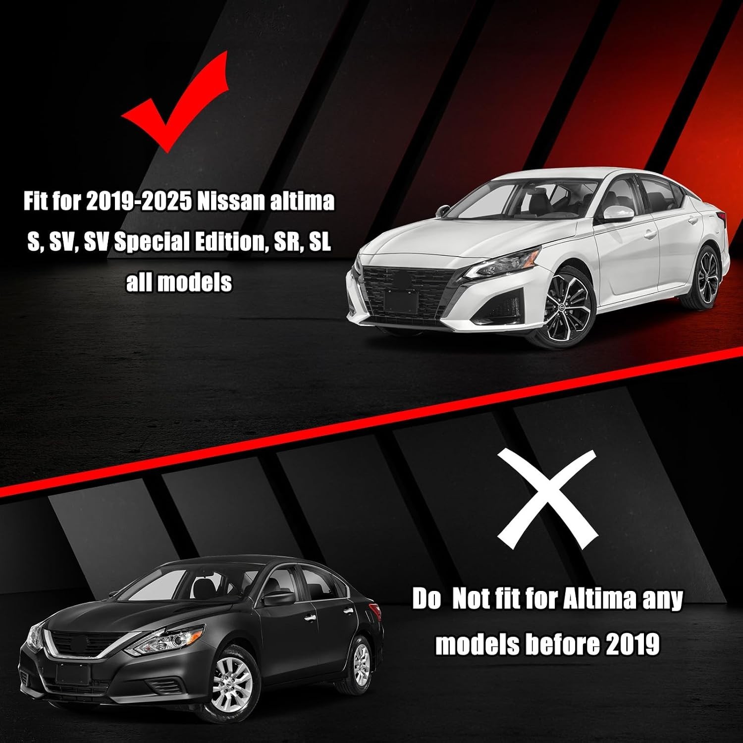 White Left Mirror Cover Replace for 2019-2025 Nissan Altima | Left Driver Side,
